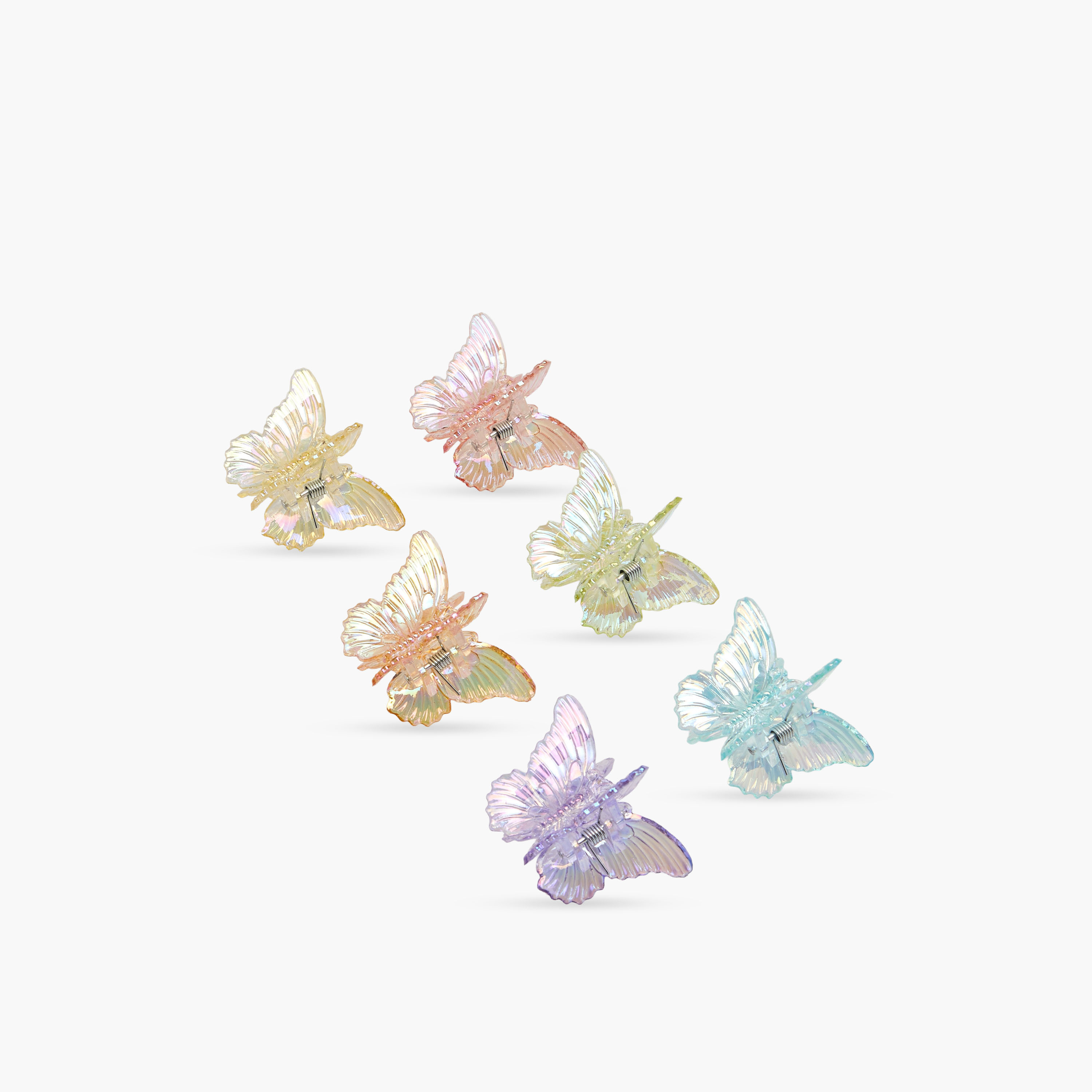 Pack of 6 Butterfly Hair Clamp with Iridescent Finish-women-hairaccessories-clamps-image-6
