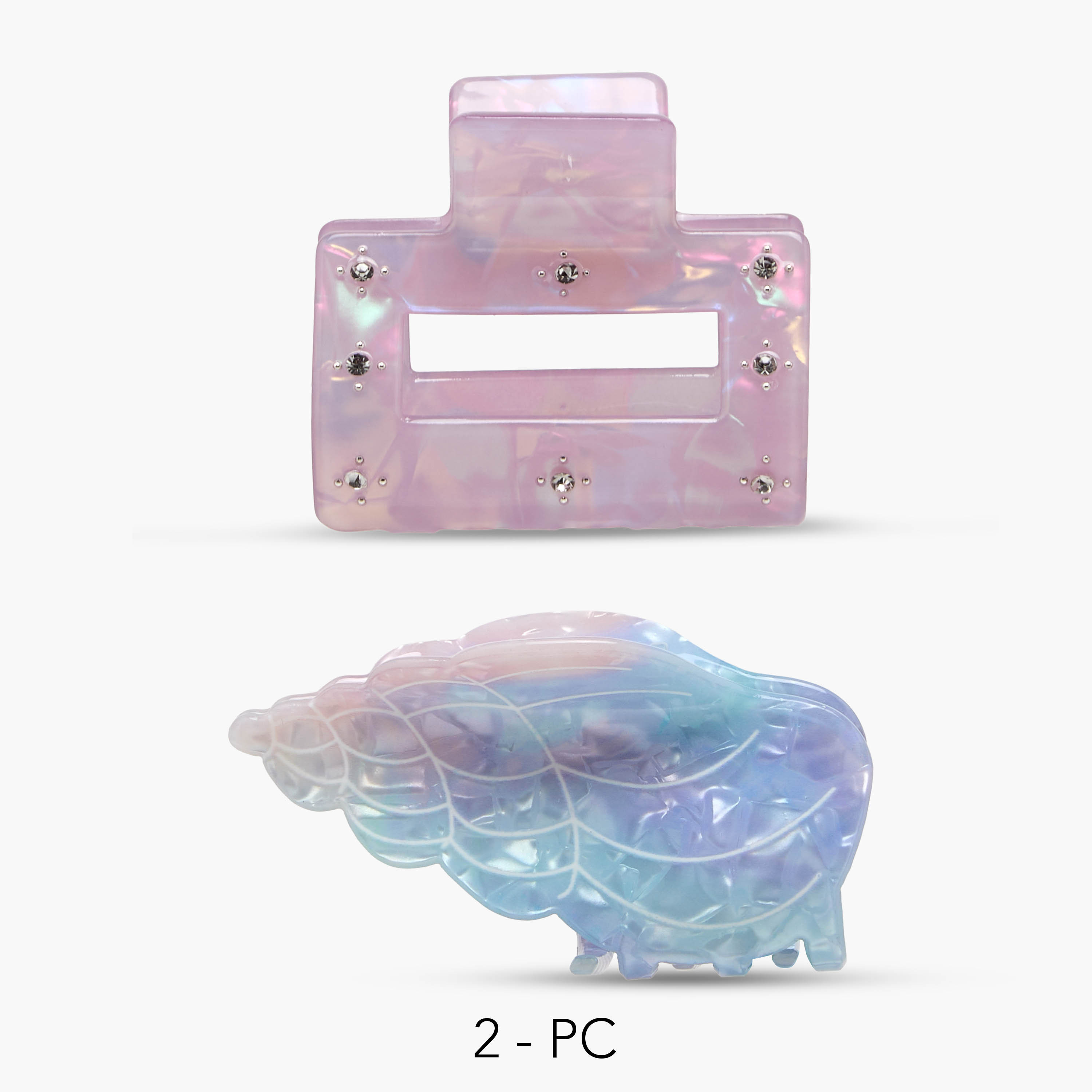 Pack of 2 Assorted Hair Clamp with Glossy Finish-women-hairaccessories-clamps-image-1