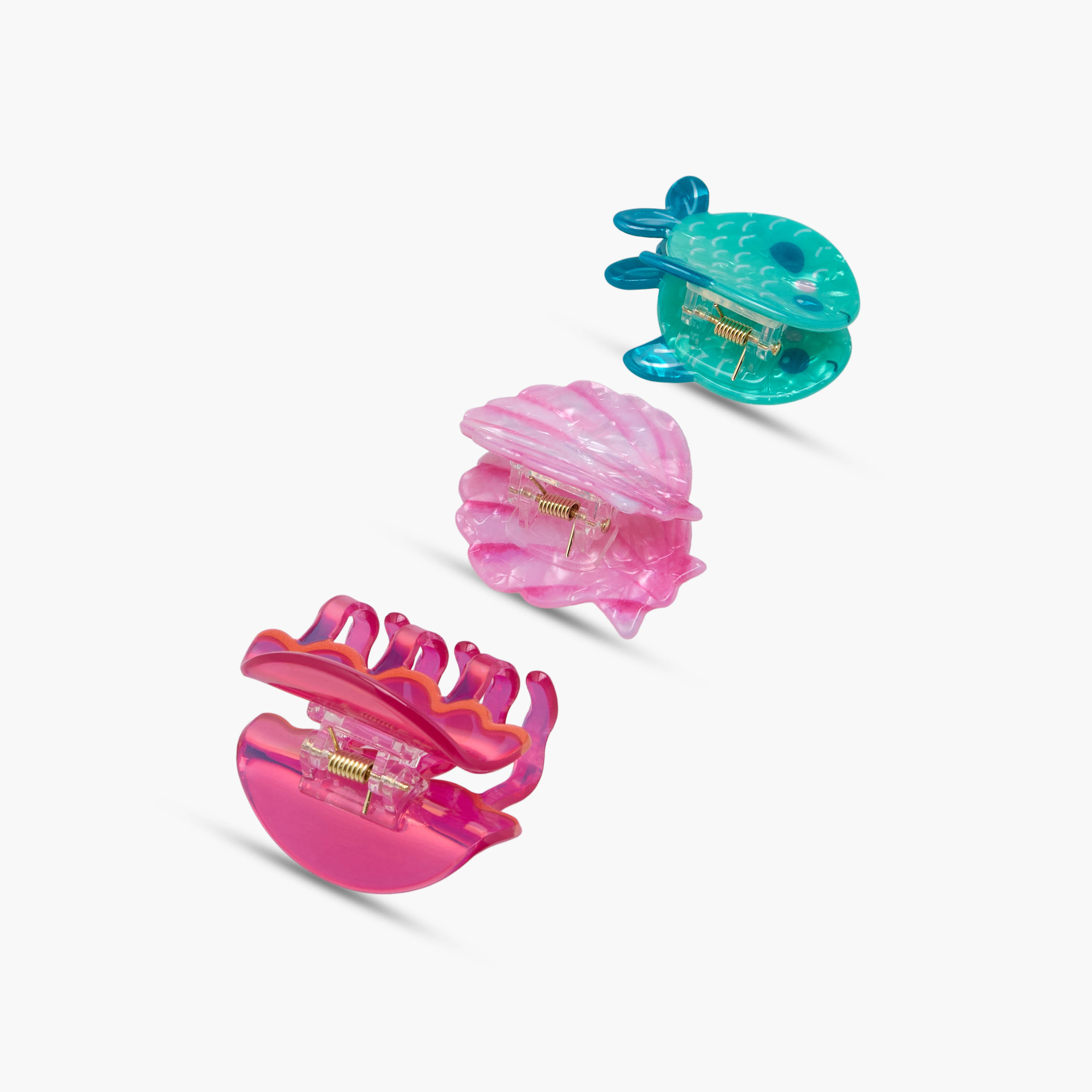 Pack of 3 Hair Clamps with Marine Design-women-hairaccessories-clamps-image-6
