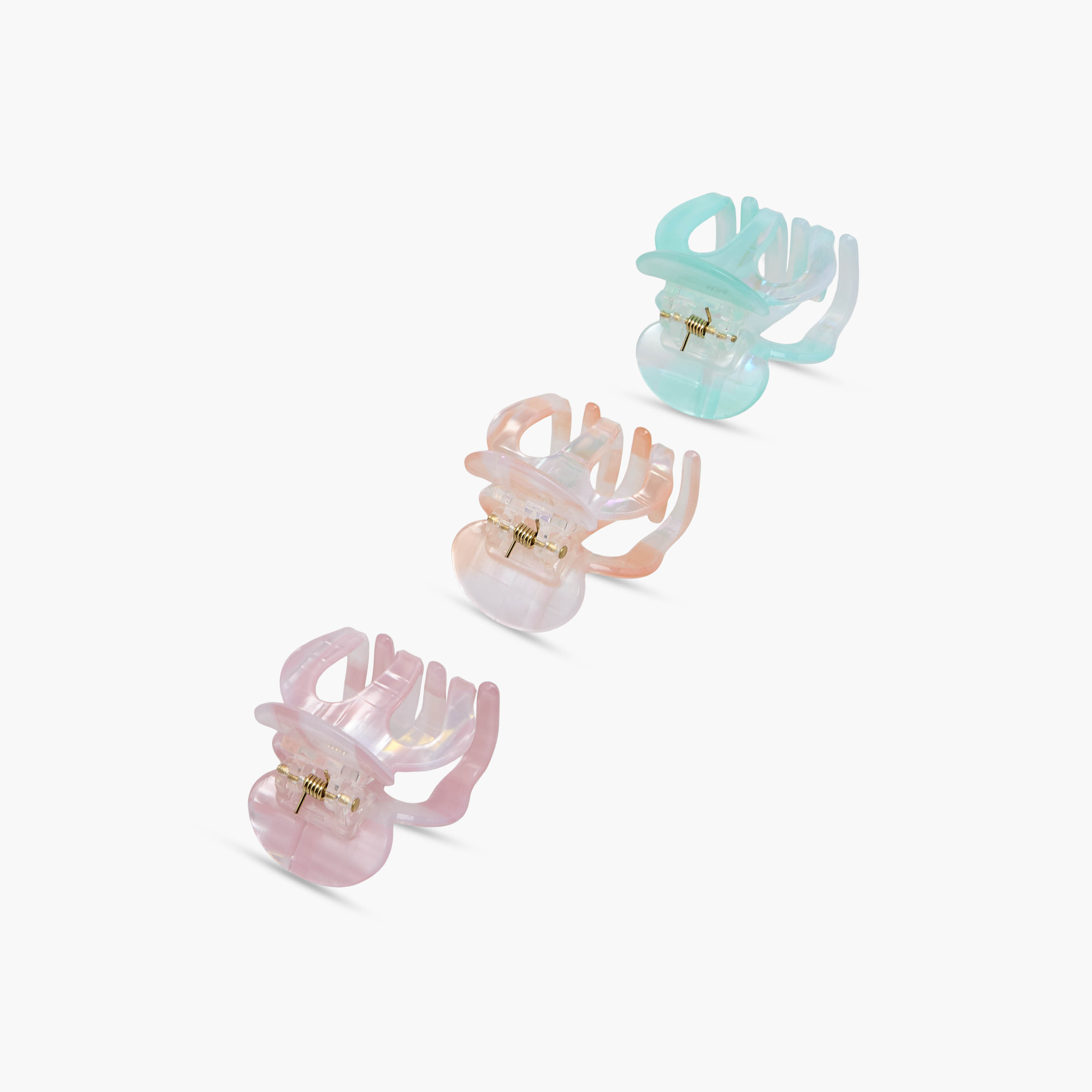 Pack of 3 Octopus Shape Hair Clamps with Iridescent Design-women-hairaccessories-clamps-image-6