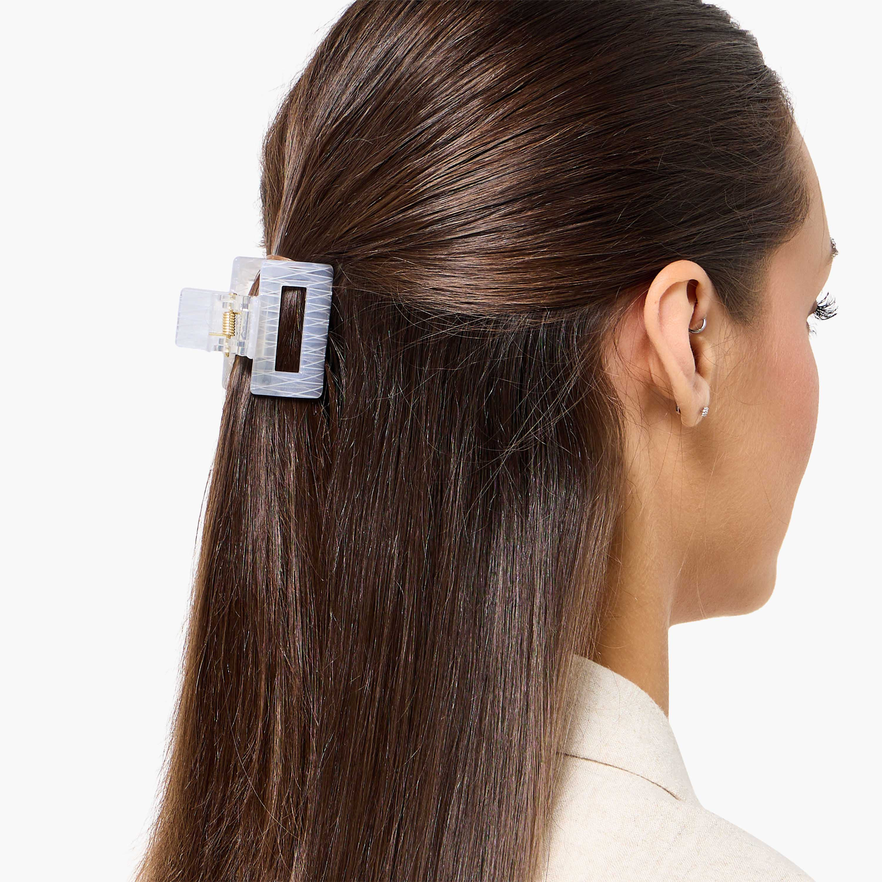 Pack of 4 Rectangular Hair Clamps with Glitter Design-women-hairaccessories-clamps-image-3