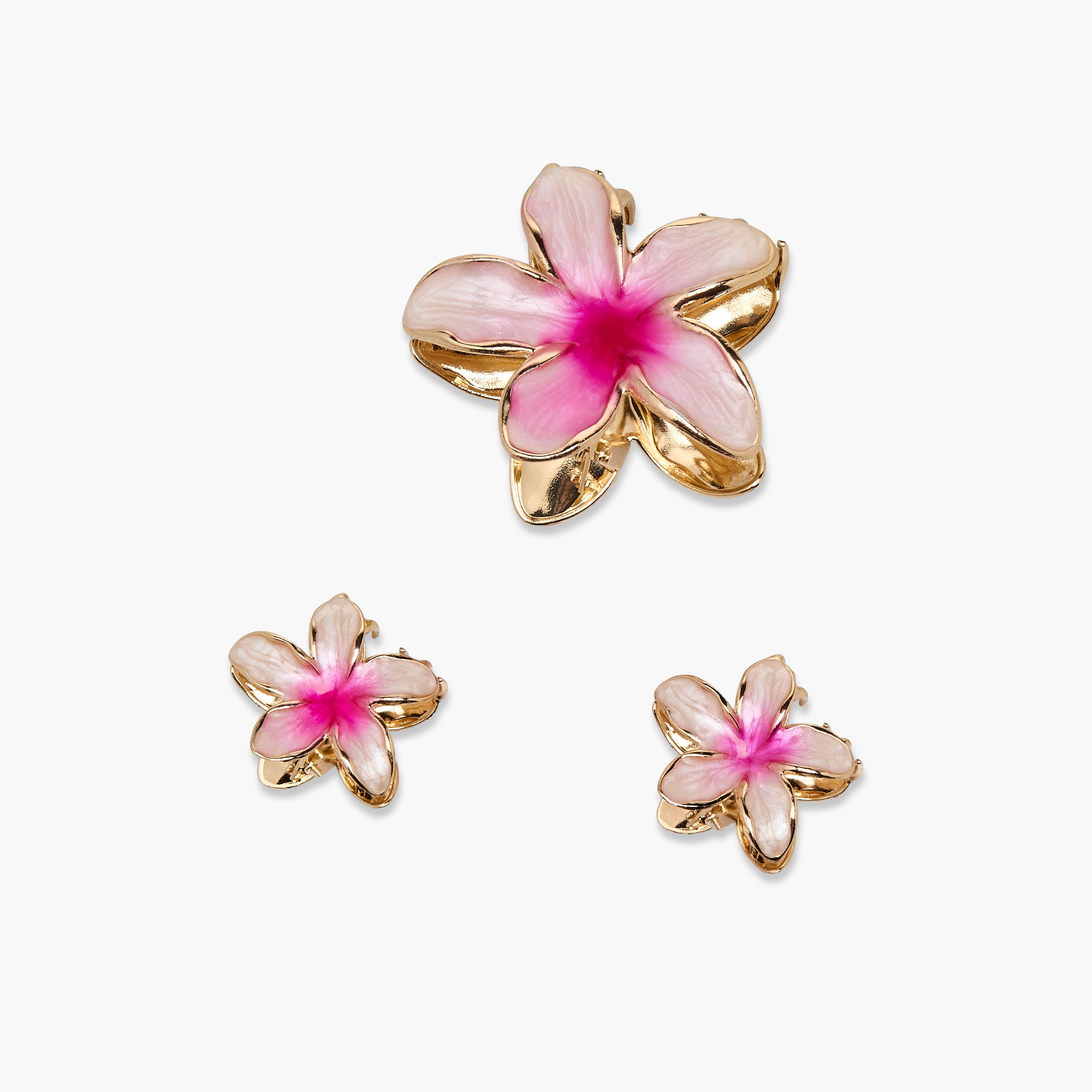 طقم مشابك شعر زهرية 3 قطع بطلاء مينا-women-hairaccessories-clamps-image-6