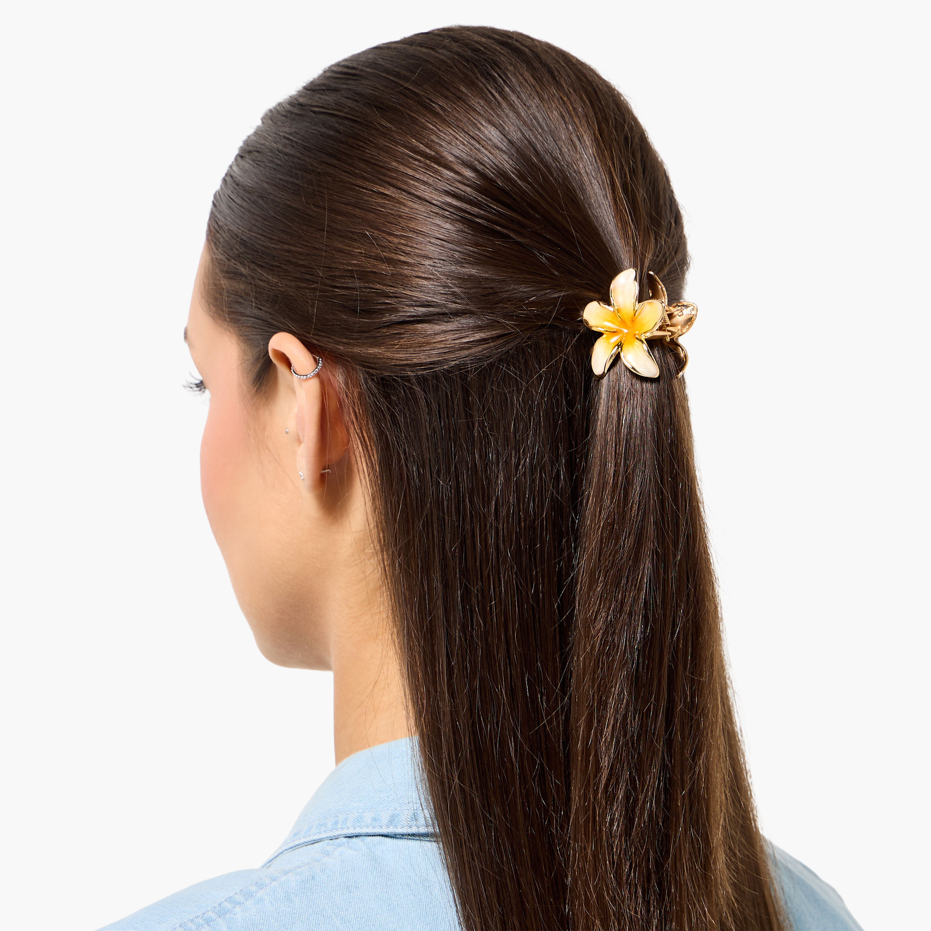 طقم مشابك شعر زهور 3 قطع بطلاء المينا-women-hairaccessories-clamps-image-2