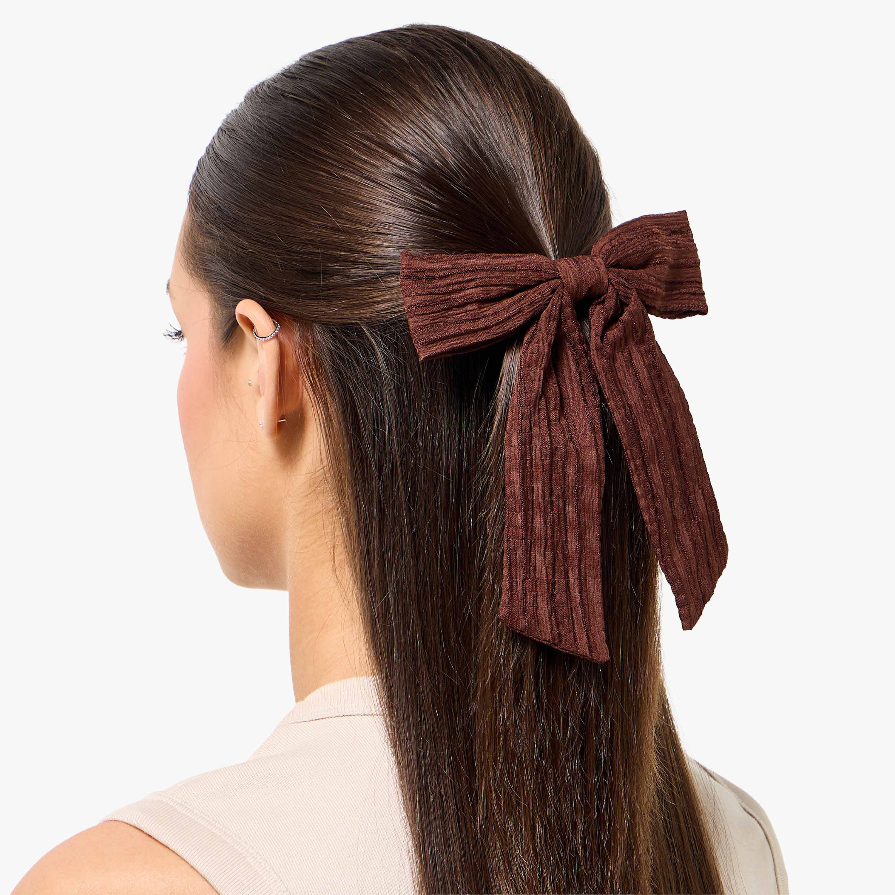 مجموعة مشابك شعر بفيونكة بارزة الملمس 3 قطع من جلو-women-hairaccessories-clips-image-2
