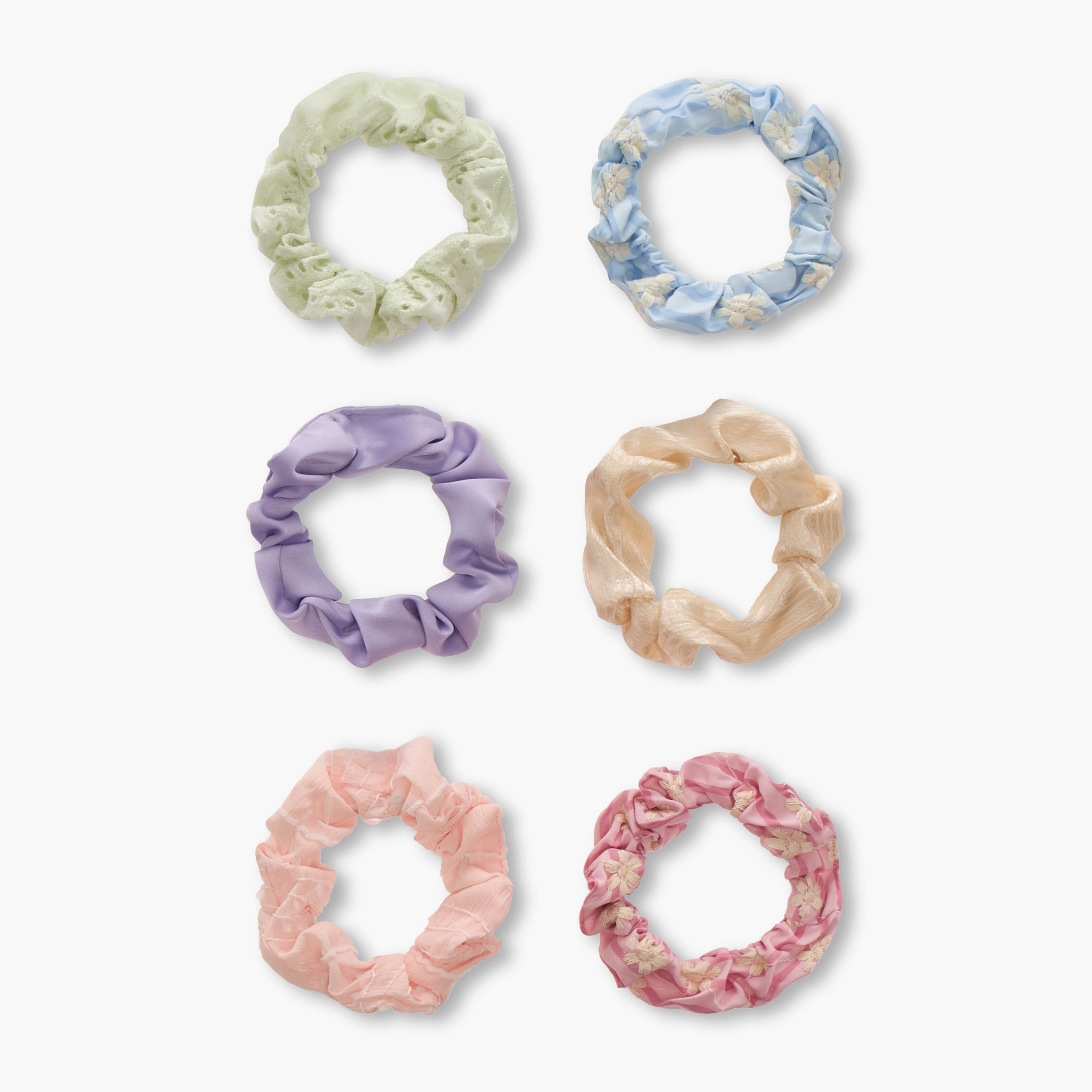 Pack of 6 Hair Scrunchie-women-hairaccessories-scrunchies-image-5