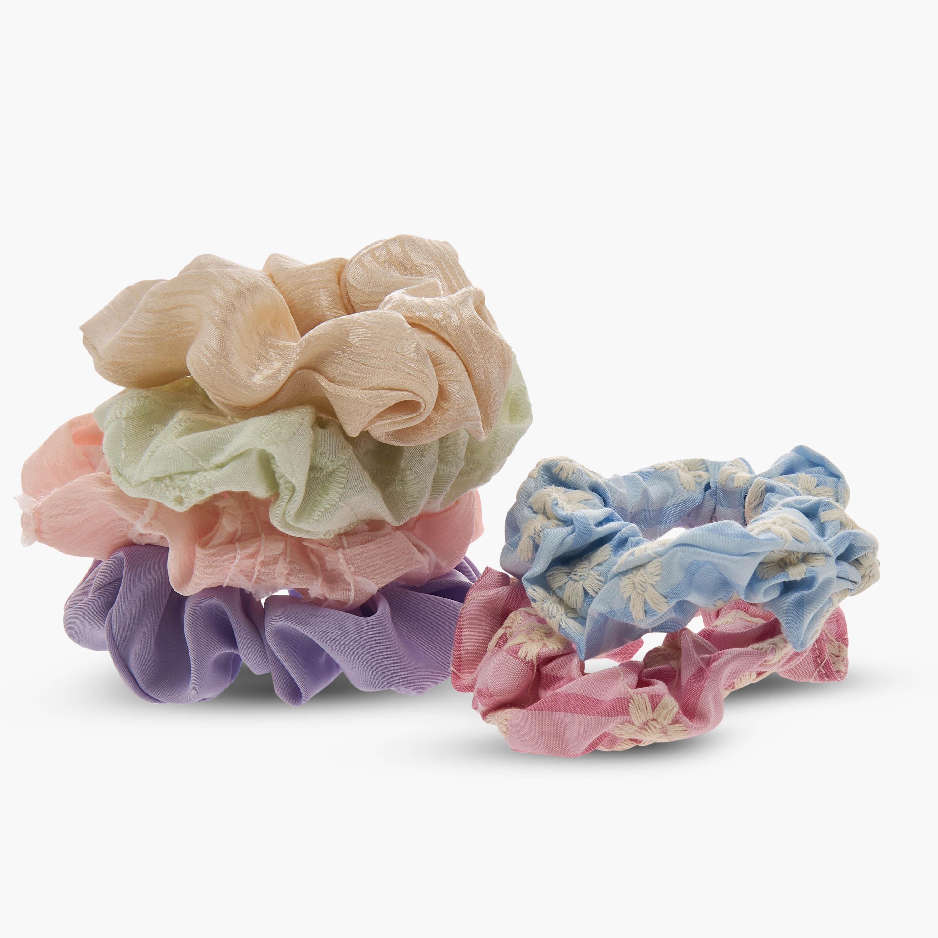 Pack of 6 Hair Scrunchie-women-hairaccessories-scrunchies-image-6