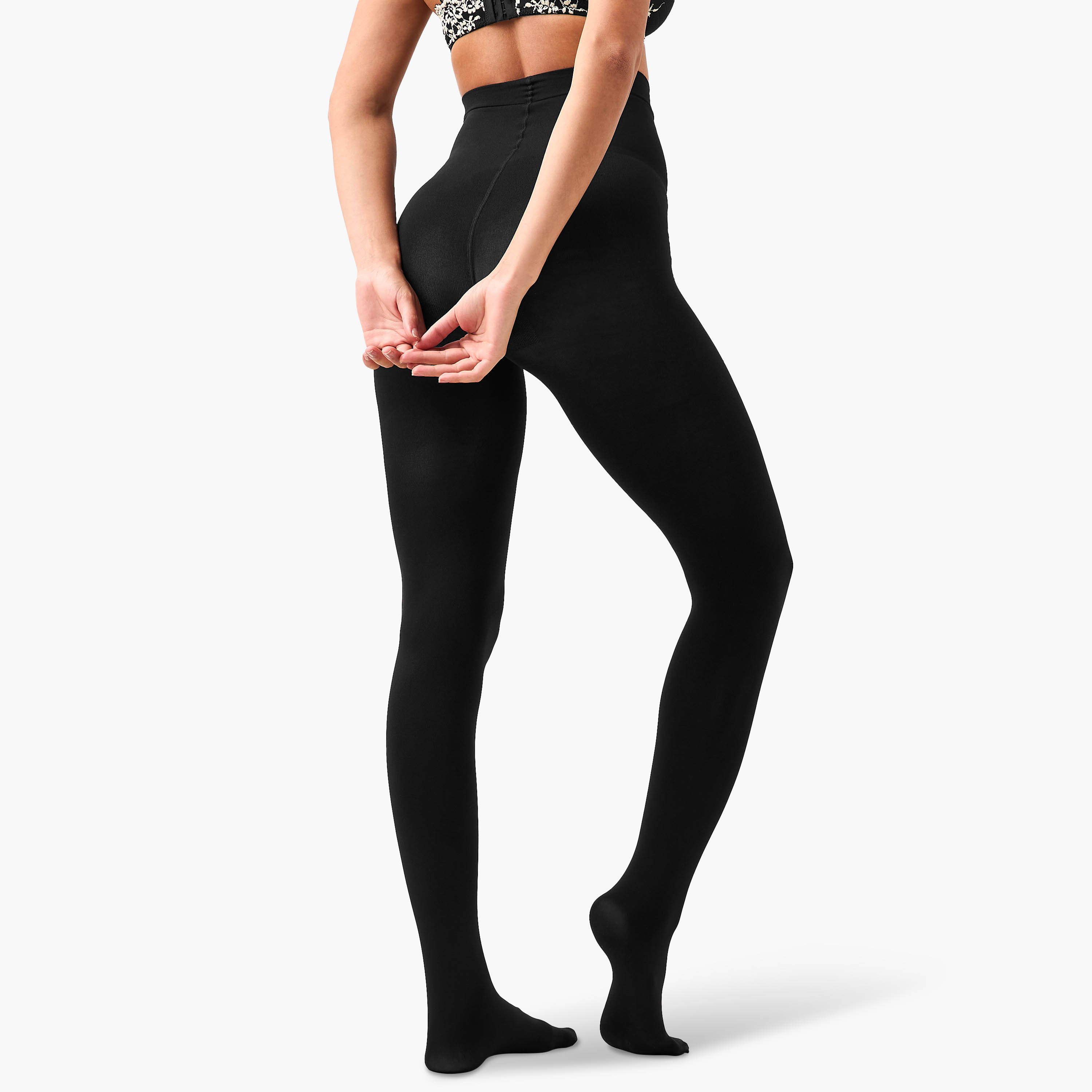 Opaque Full Length Cotton Stockings-women-socksandstockings-image-3