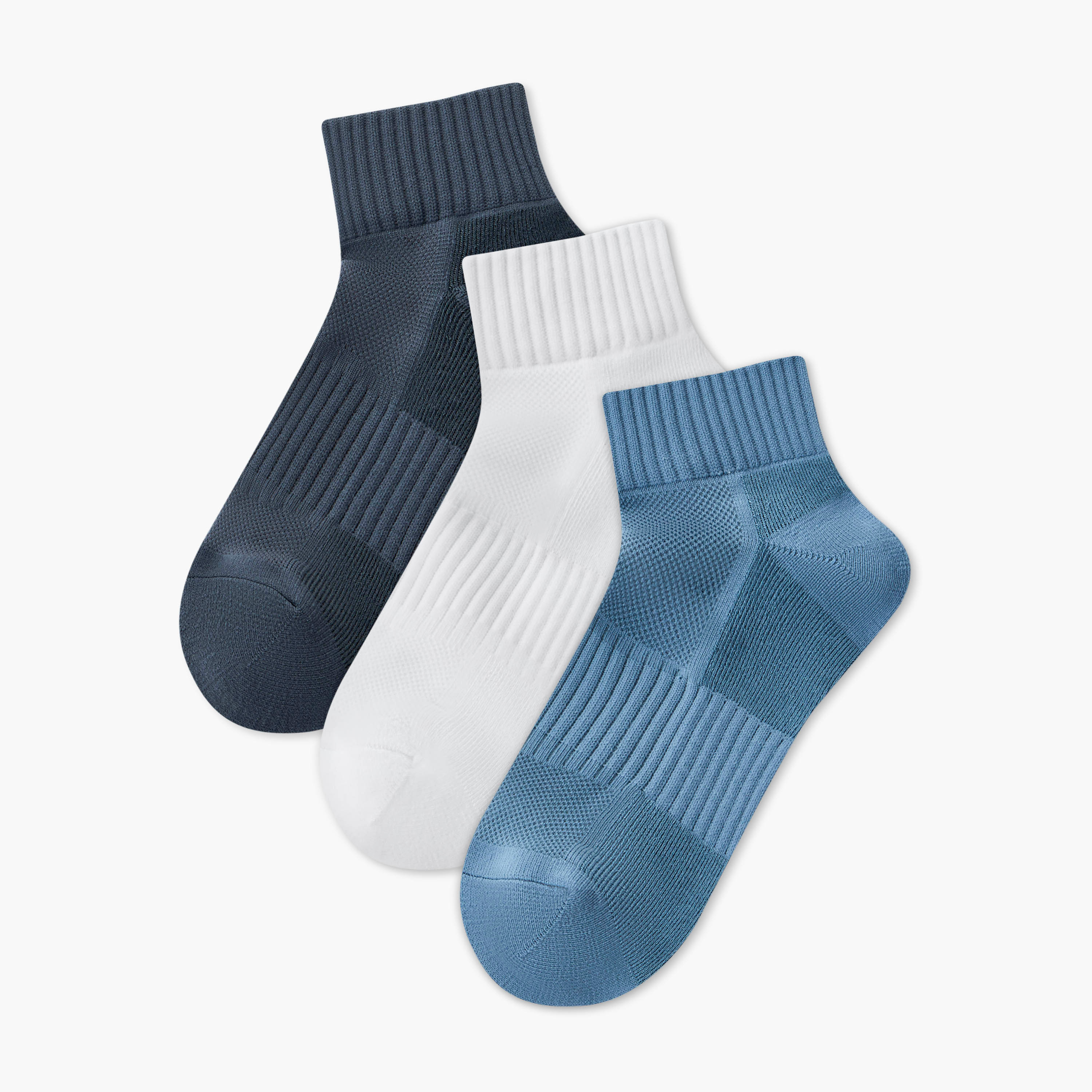 طقم جوارب رياضية 3 أزواج بطول الكاحل-women-socksandstockings-image-1