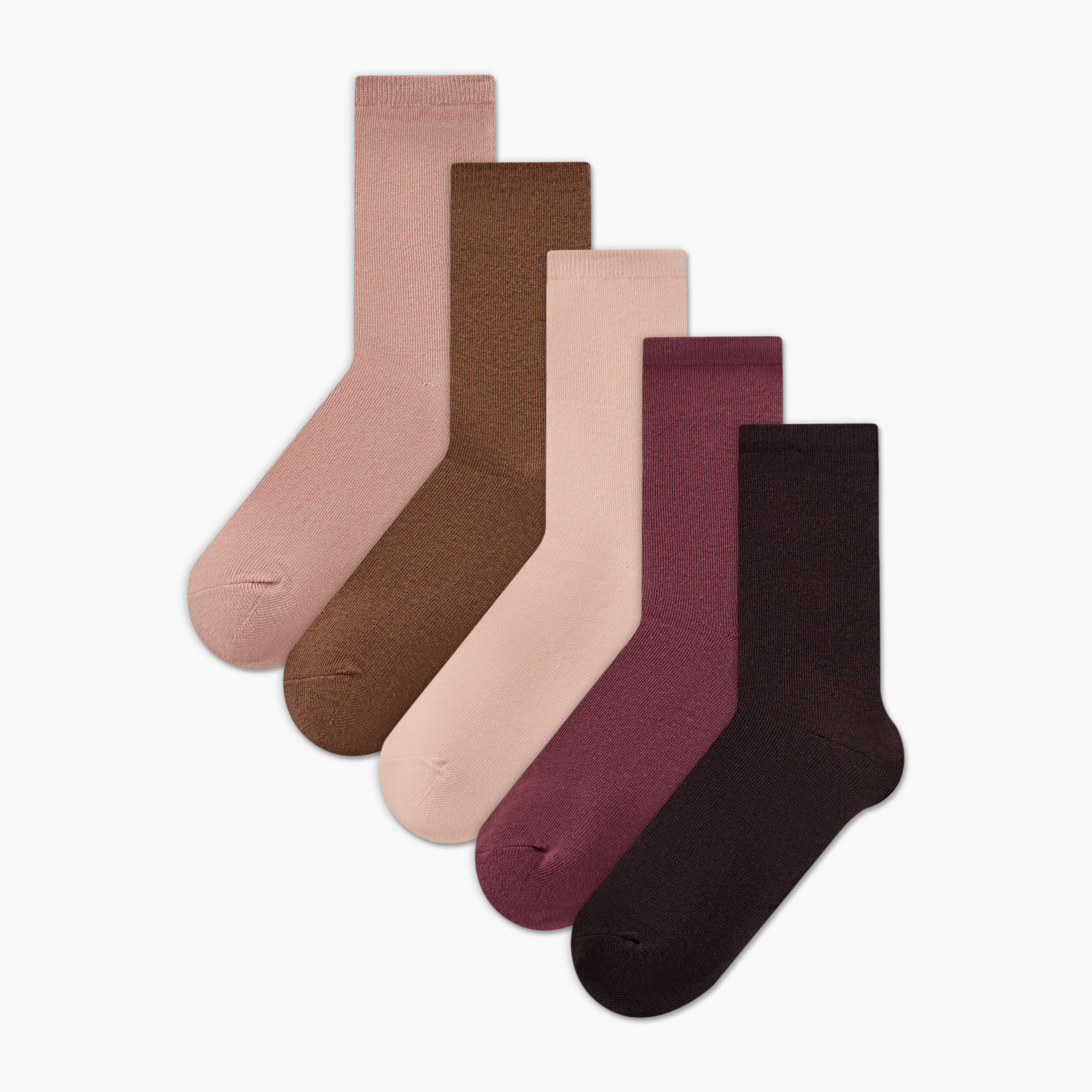 طقم جوارب قطنية بطول الكاحل - طقم من 5 أزواج-women-socksandstockings-image-1