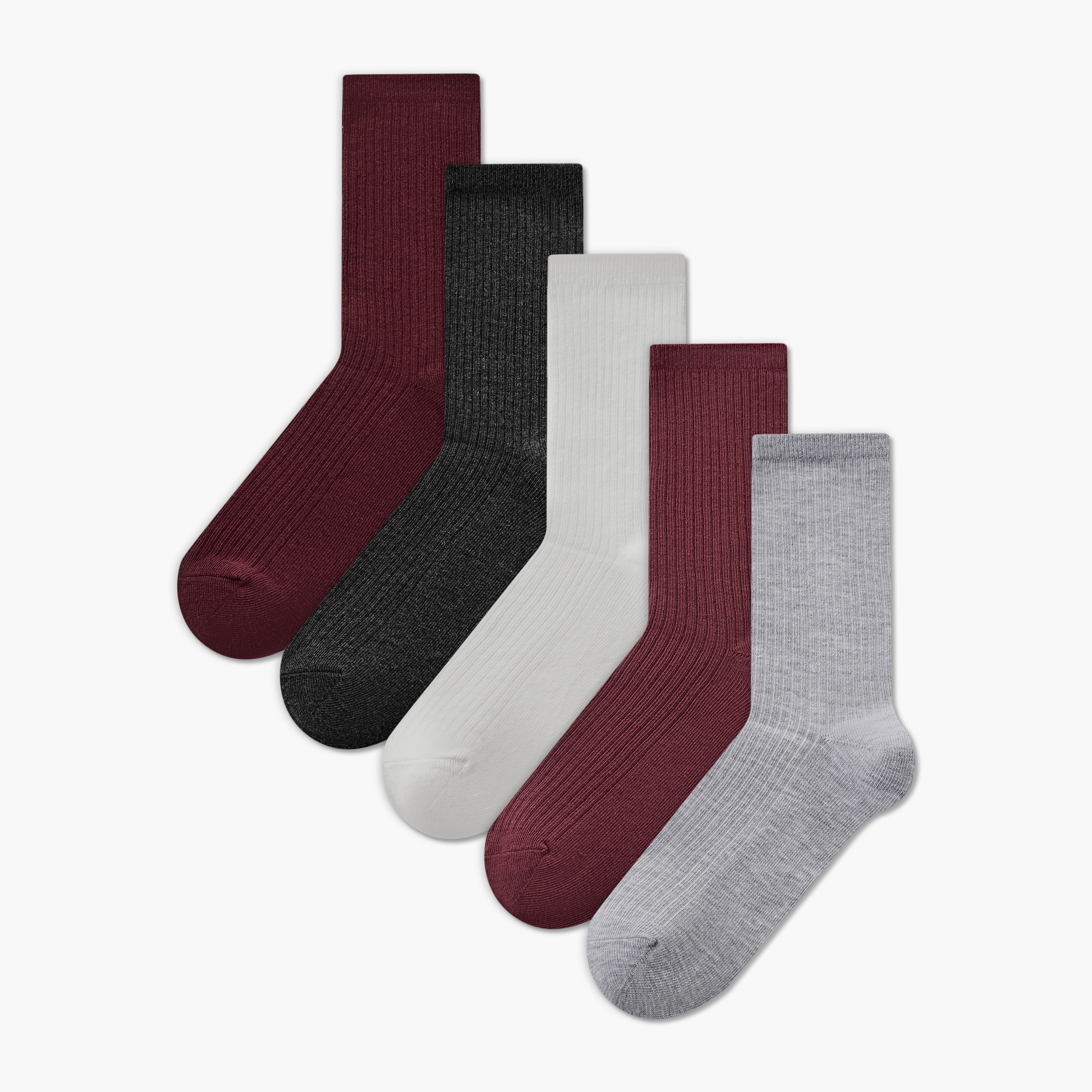 طقم جوارب قطن 5 أزواج بطول متوسط-women-socksandstockings-image-1
