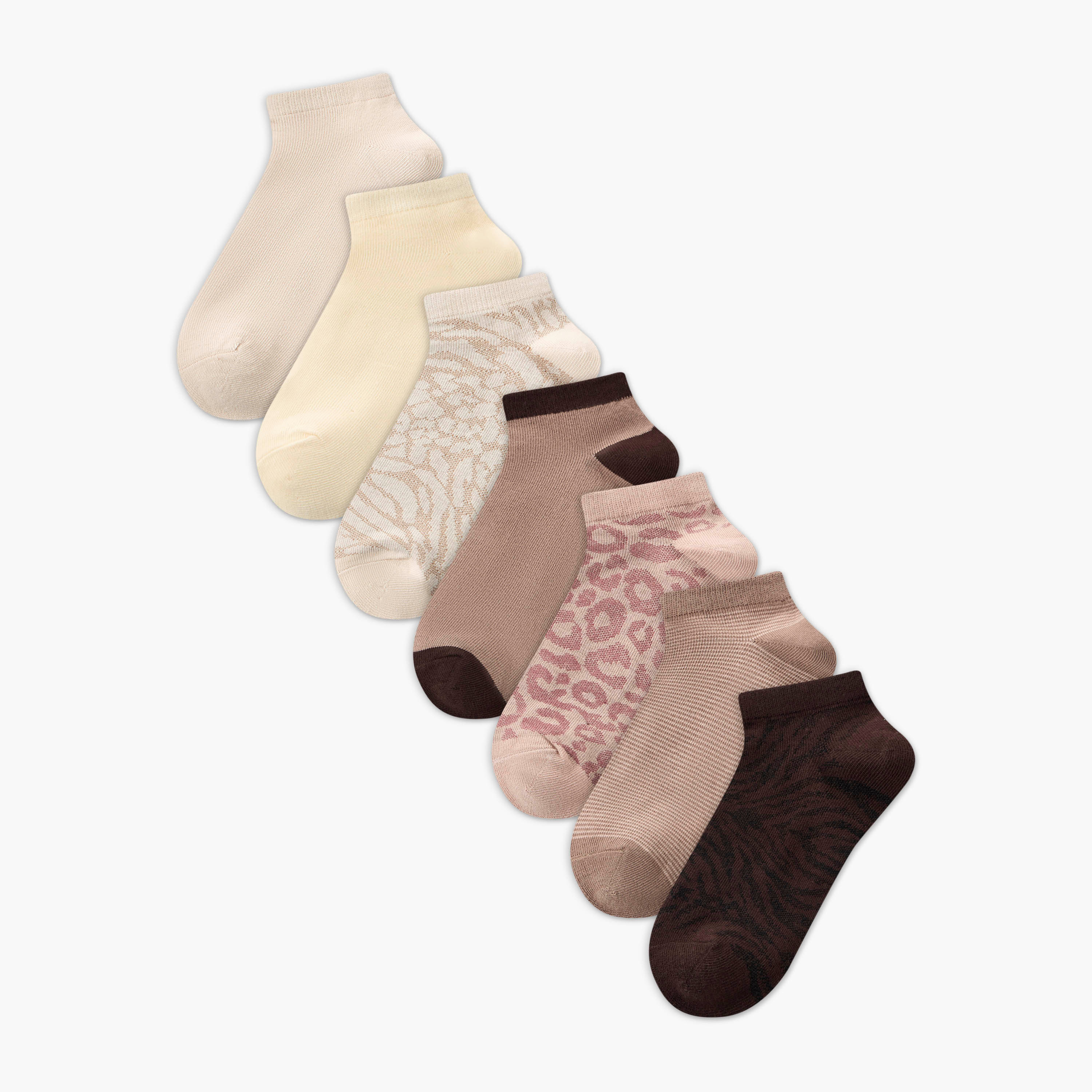 Pack of 7 Trainer Cotton Socks-women-socksandstockings-image-1