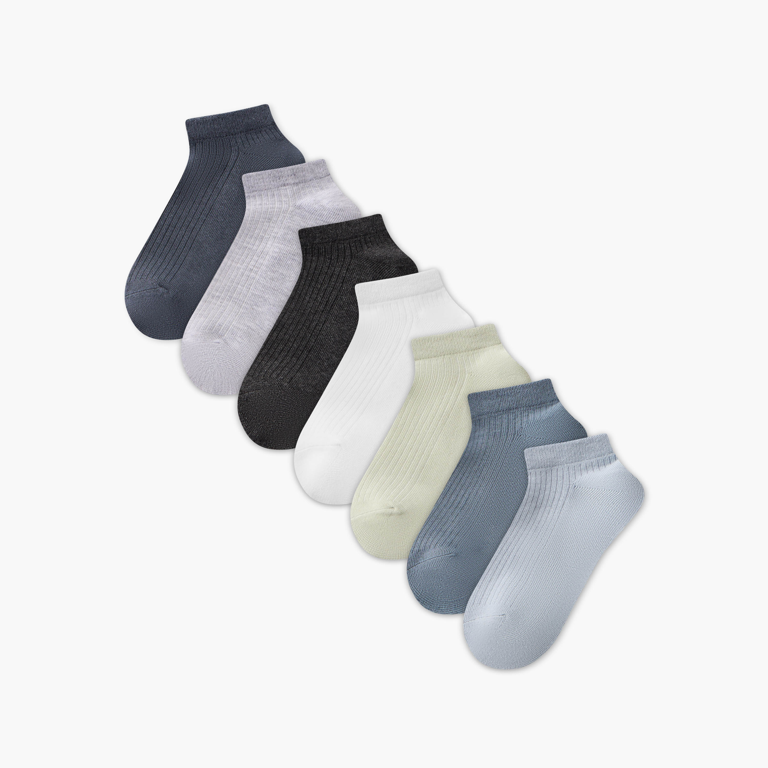 Pack of 7 Ankle Length Cotton Socks-women-socksandstockings-image-1