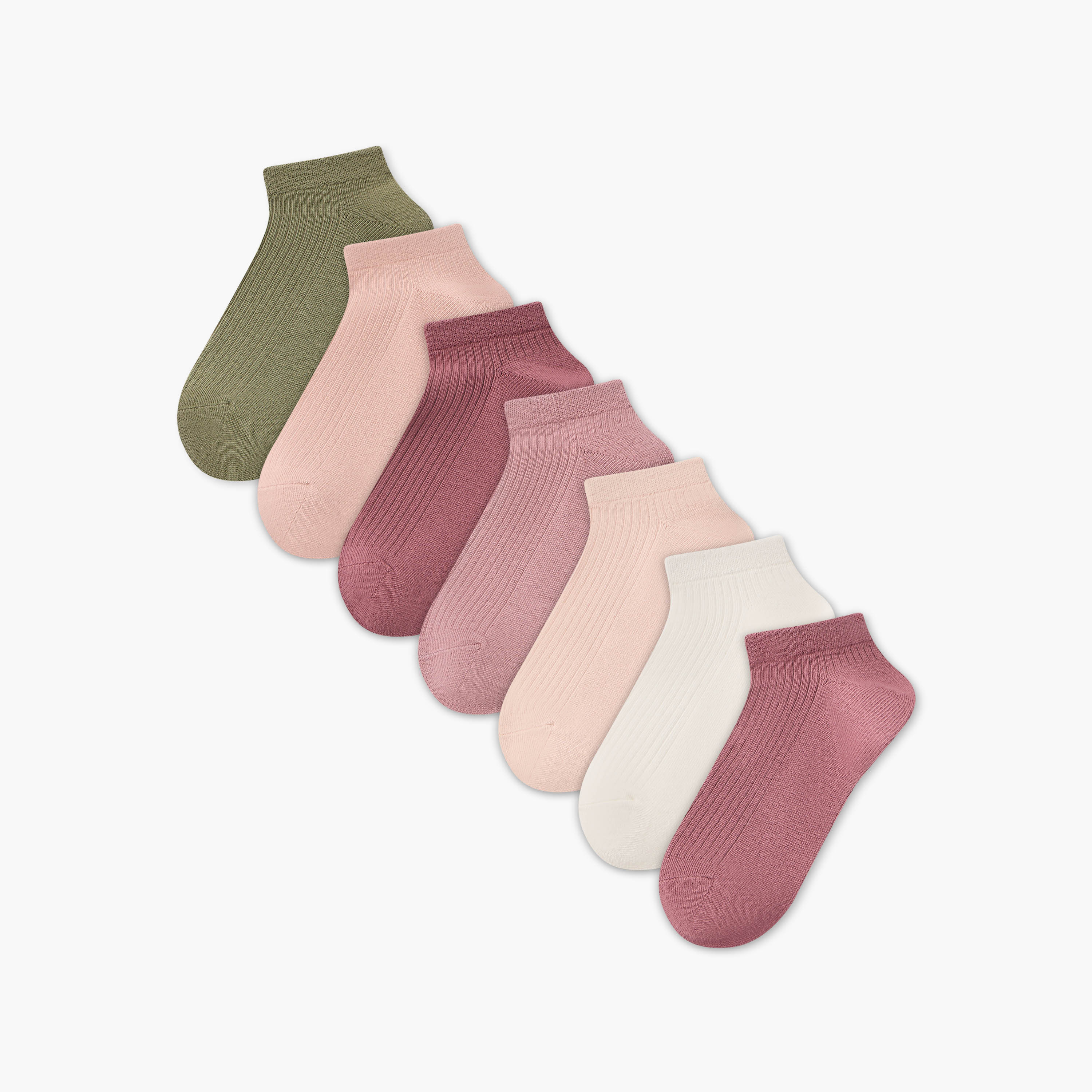 Pack of 7 Ankle Length Cotton Socks-women-socksandstockings-image-1