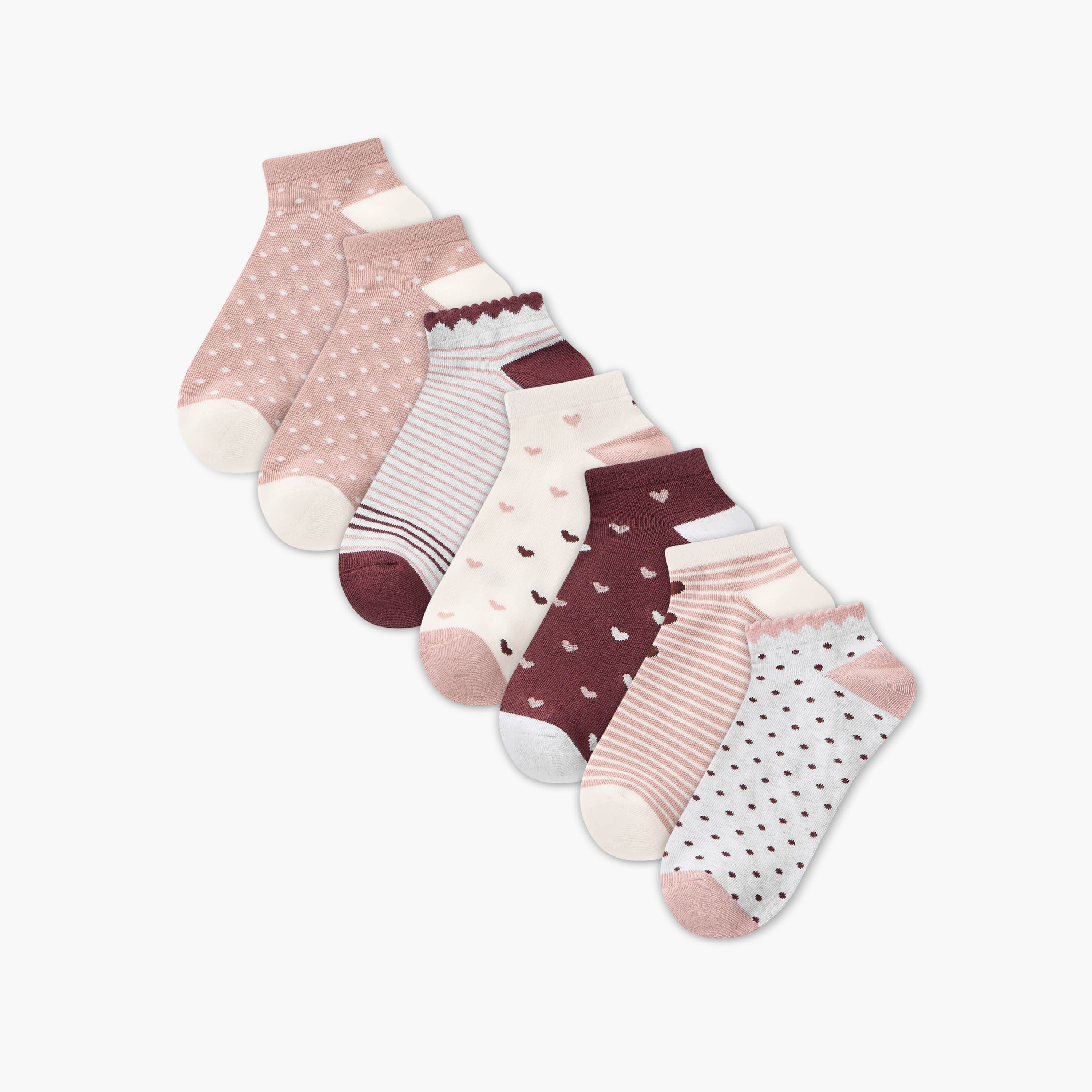 Pack of 7 Ankle Length Cotton Socks-women-socksandstockings-image-1