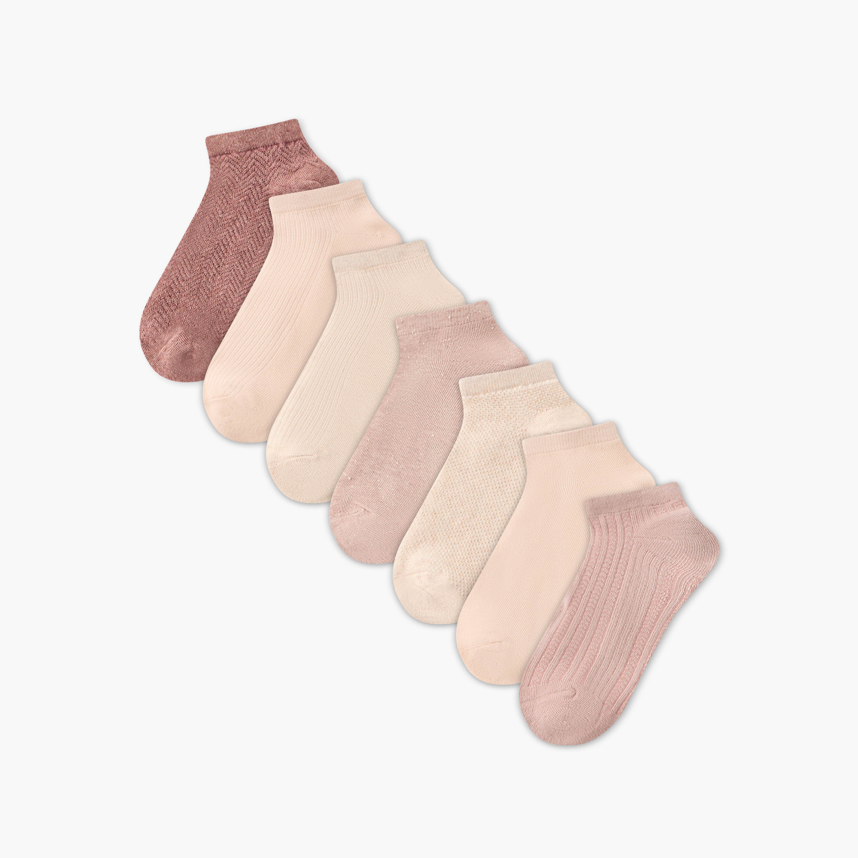 طقم جوارب قطنية قصيرة مريحة 7 أزواج-women-socksandstockings-image-1