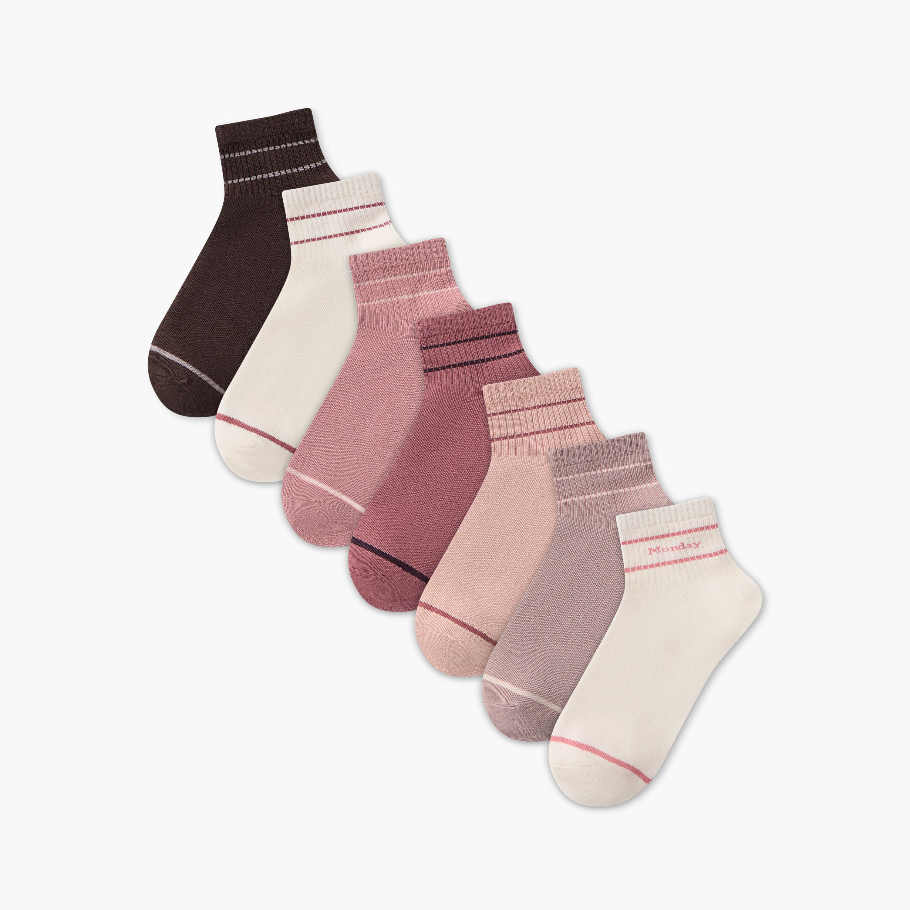 Pack of 7 Crew Length Cotton Socks-women-socksandstockings-image-1