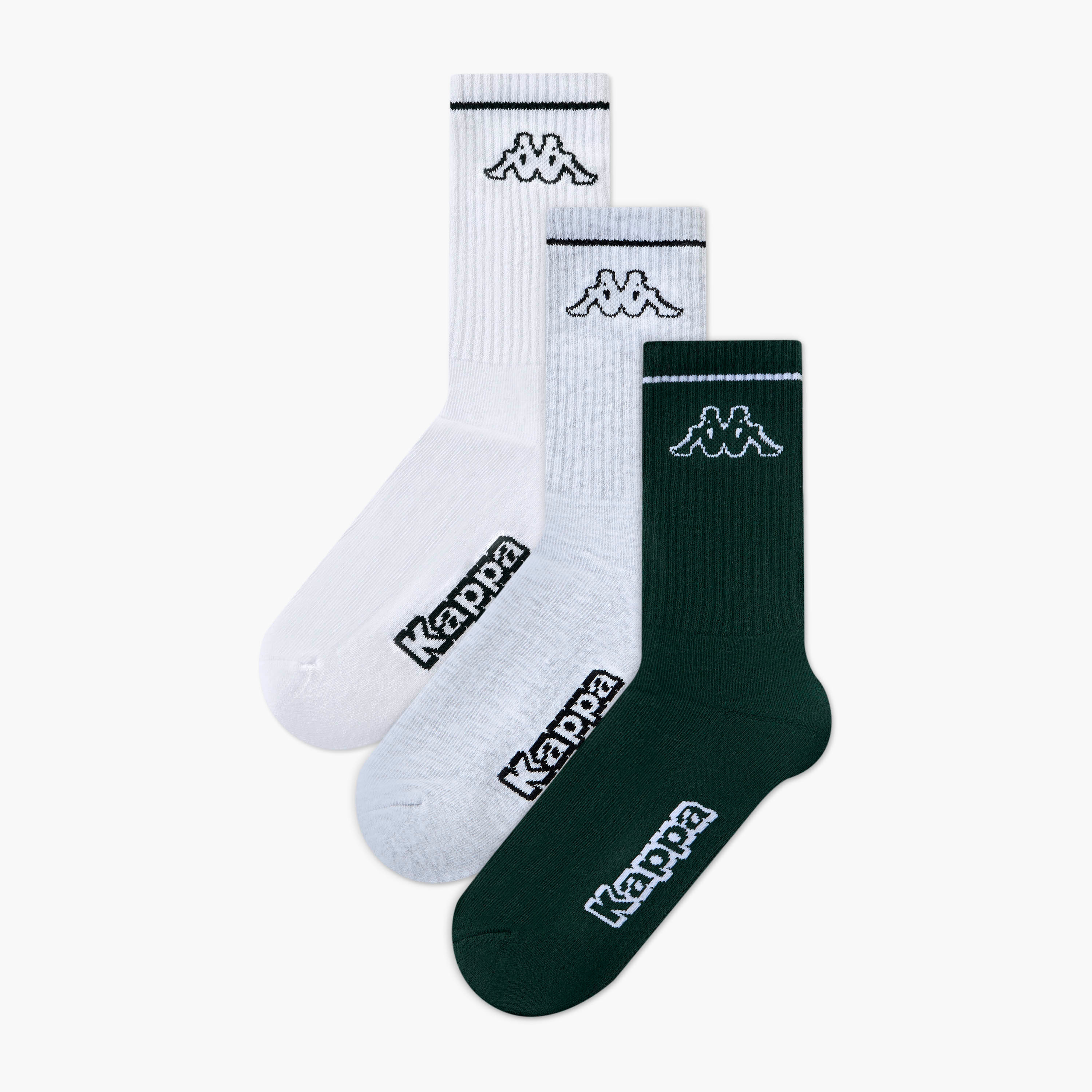 Kappa Pack of 3 Crew Length Cotton Socks-women-socksandstockings-image-1