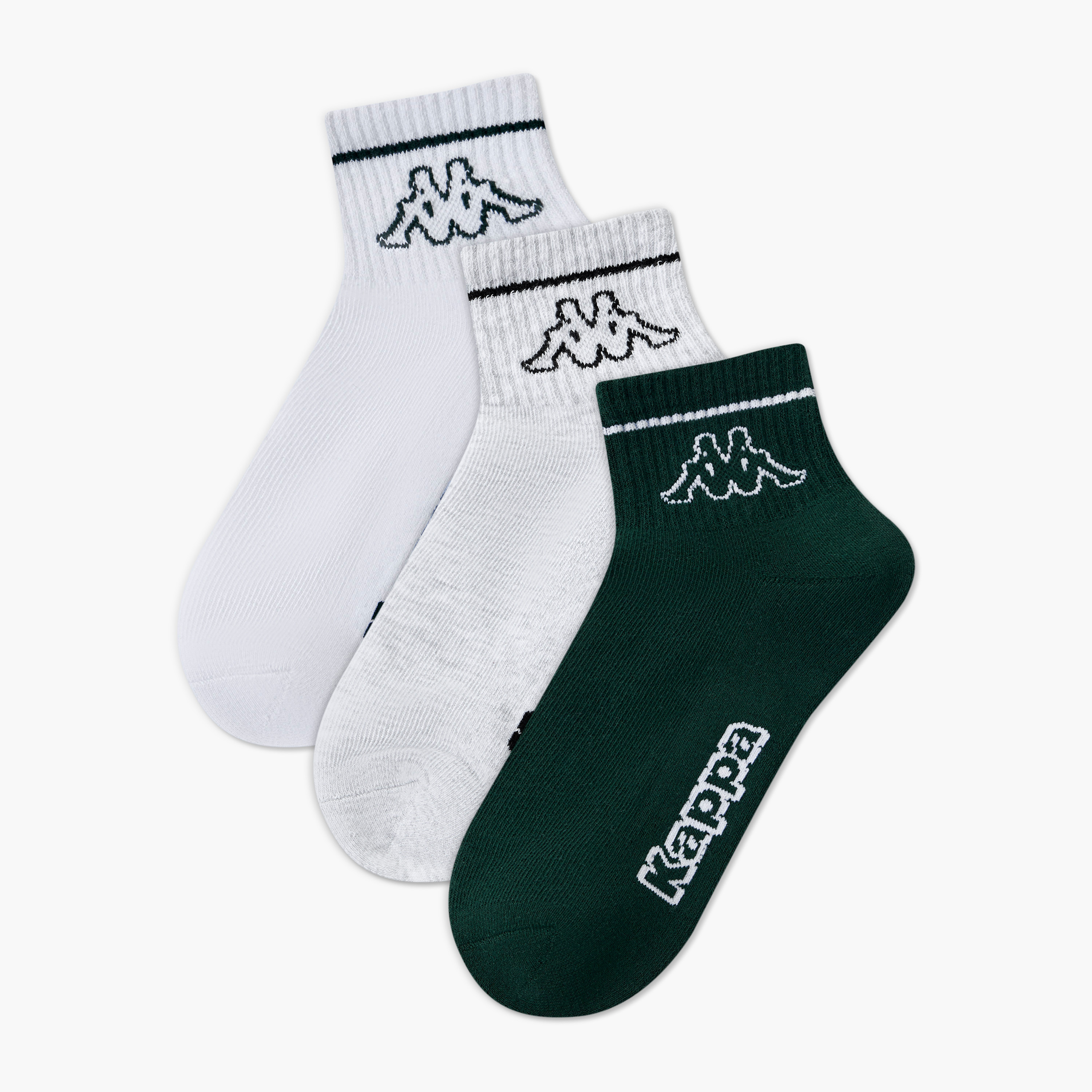 Kappa Pack of 3 AnkleLength Cotton Socks-women-socksandstockings-image-1