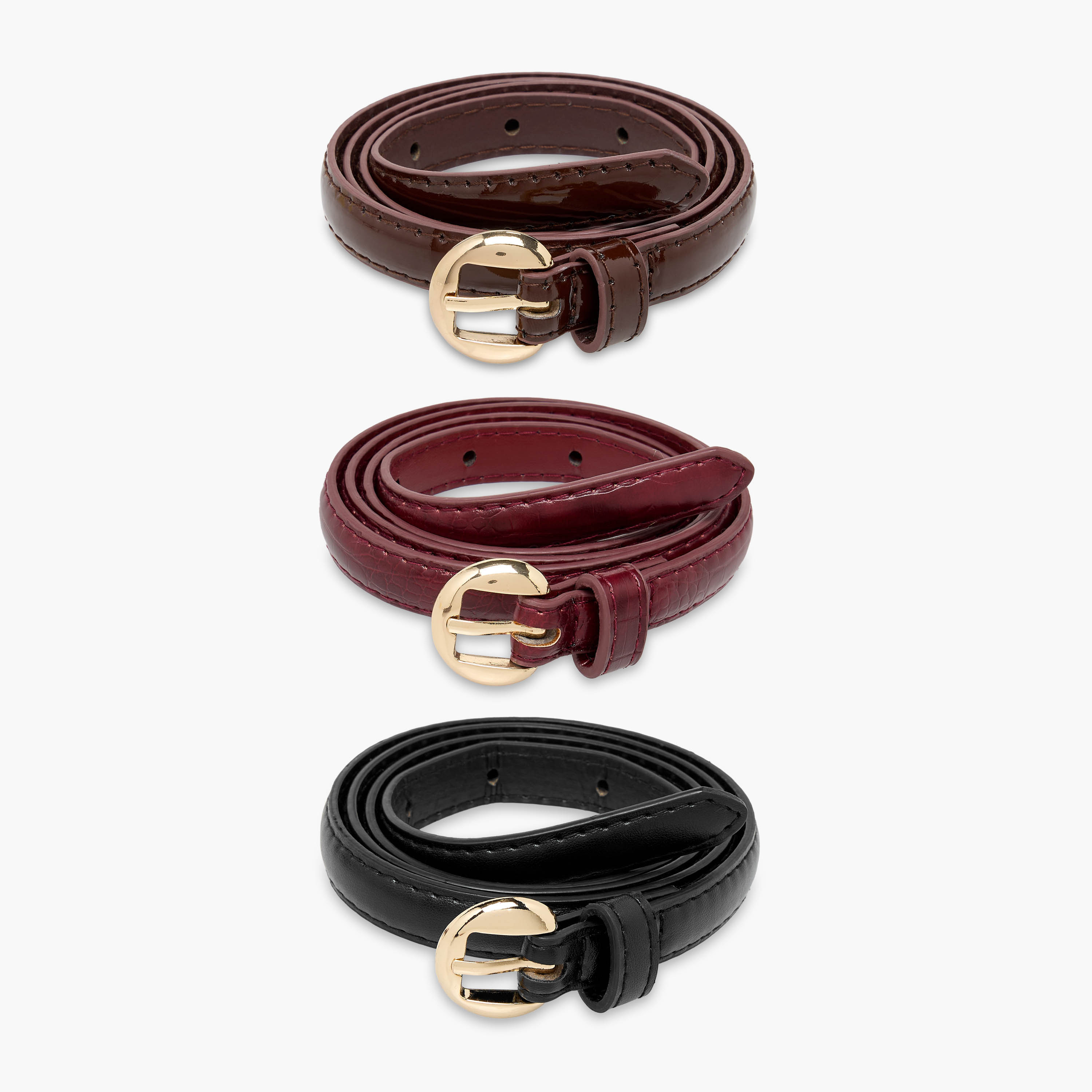Pin Buckle Belt - Set of 3-women-clothingaccessories-belts-image-1
