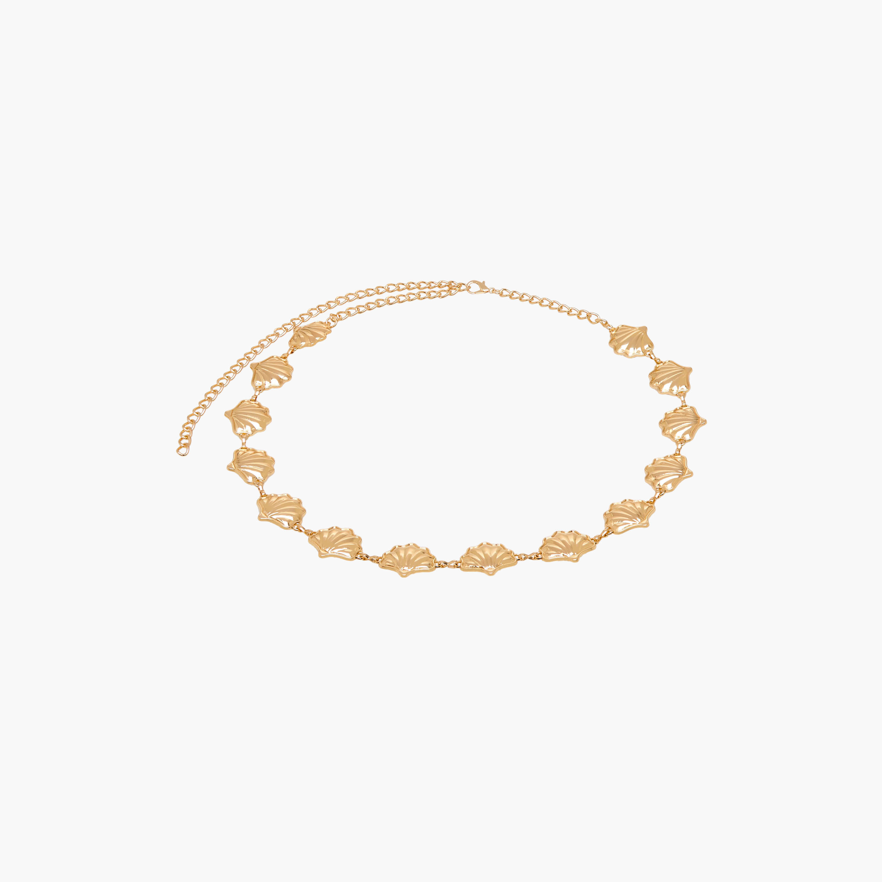 Metal Chain Belt with Seashell Charm Detail-women-clothingaccessories-belts-image-1