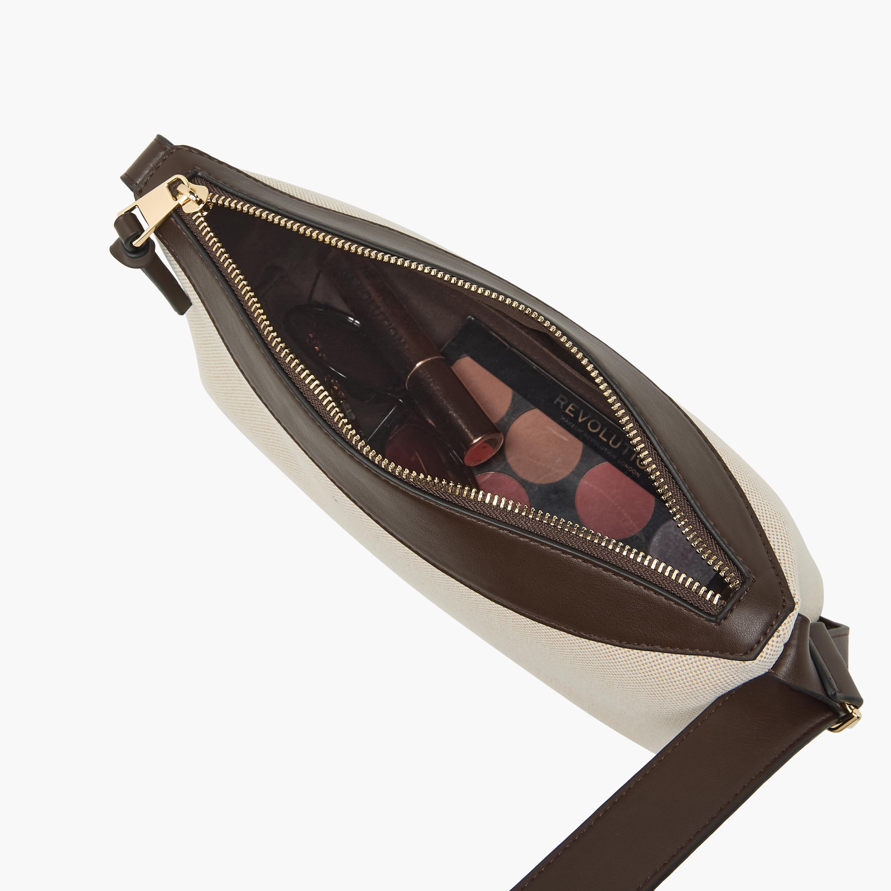 Colourblock Shoulder Bag with Zip Closure-women-bagsandwallets-handbags-image-1