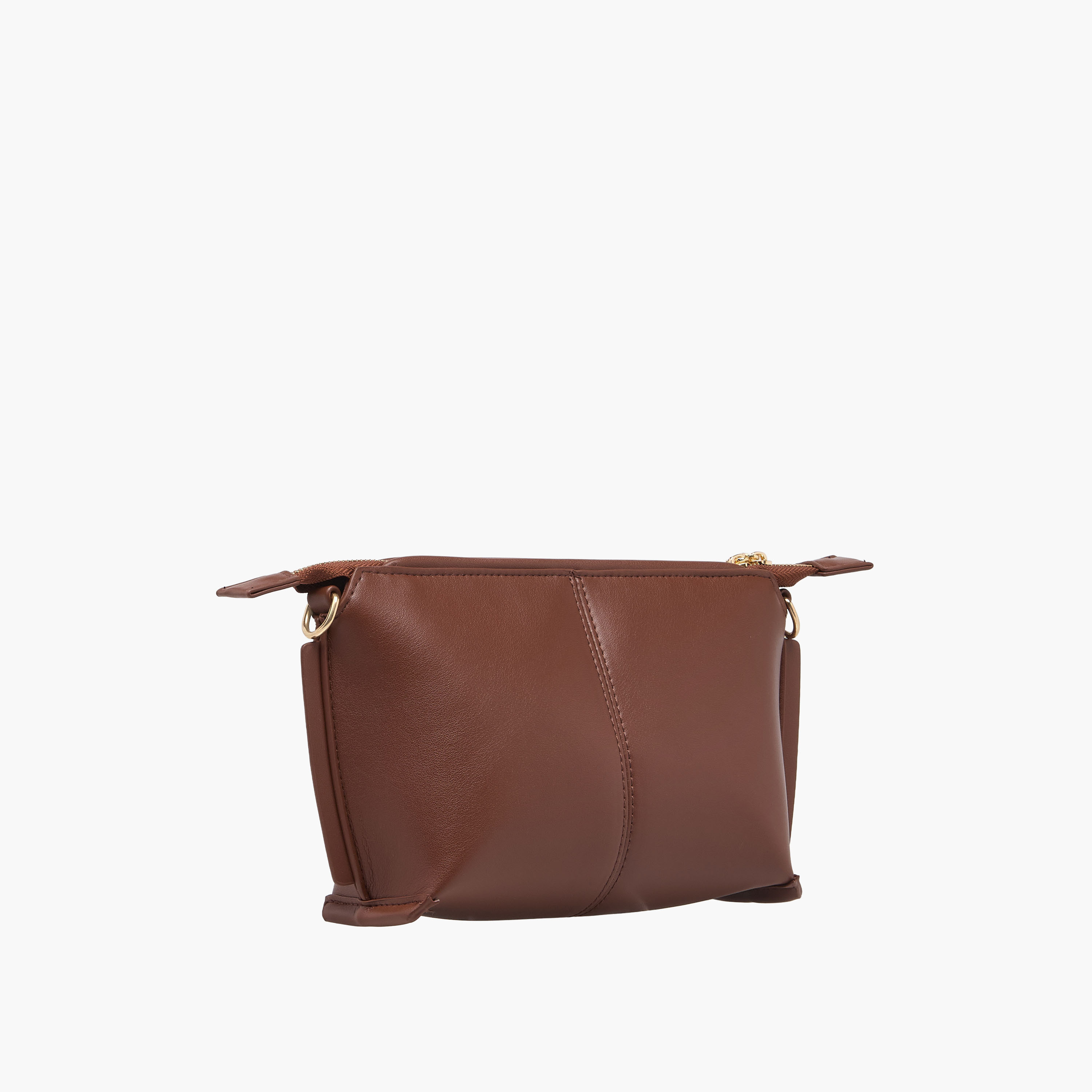 Textured Crossbody Bag with Printed Strap-women-bagsandwallets-handbags-image-4
