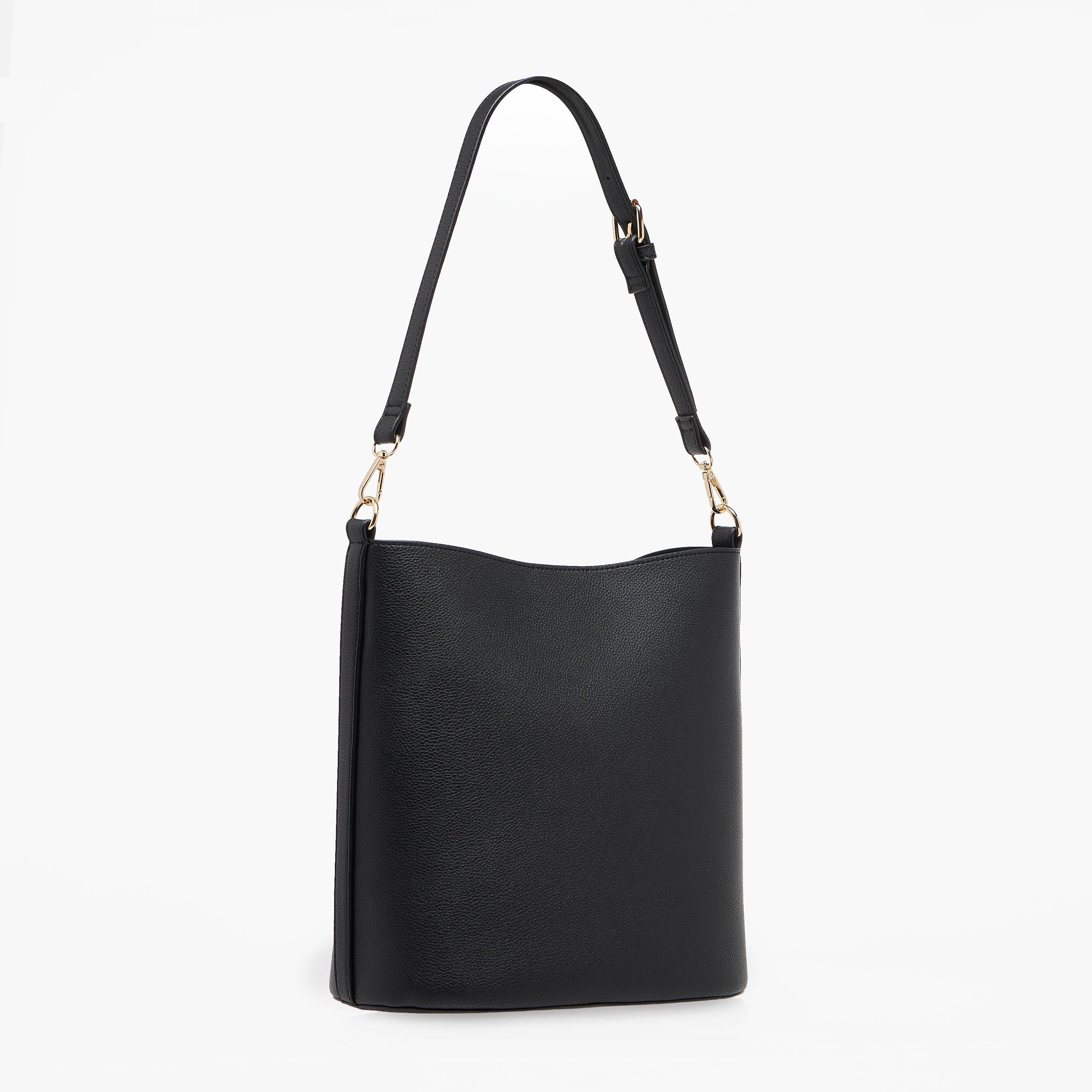 Textured Bucket Bag with Twist Lock Closure-women-bagsandwallets-handbags-image-4