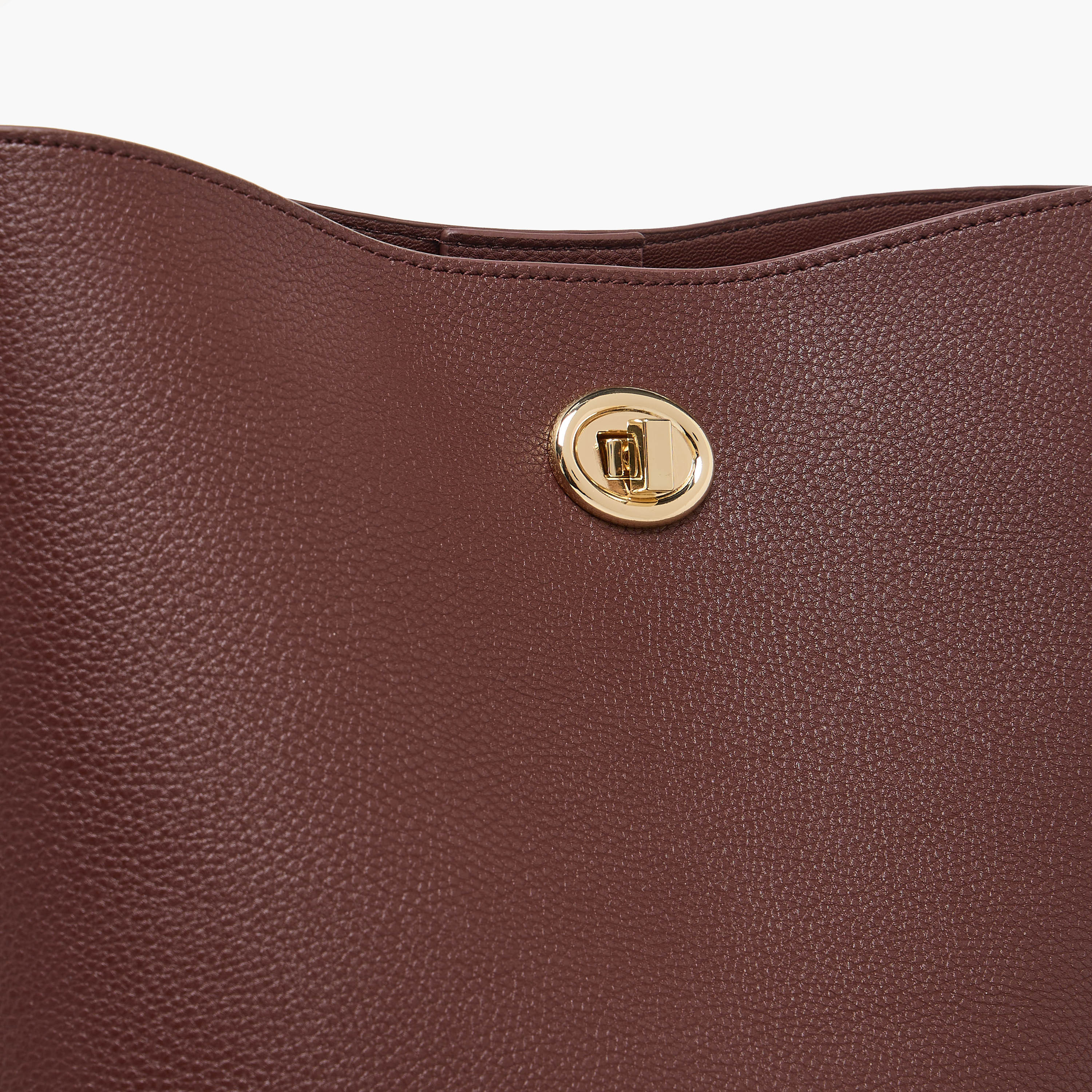 Textured Bucket Bag with Twist Lock Closure-women-bagsandwallets-handbags-image-5