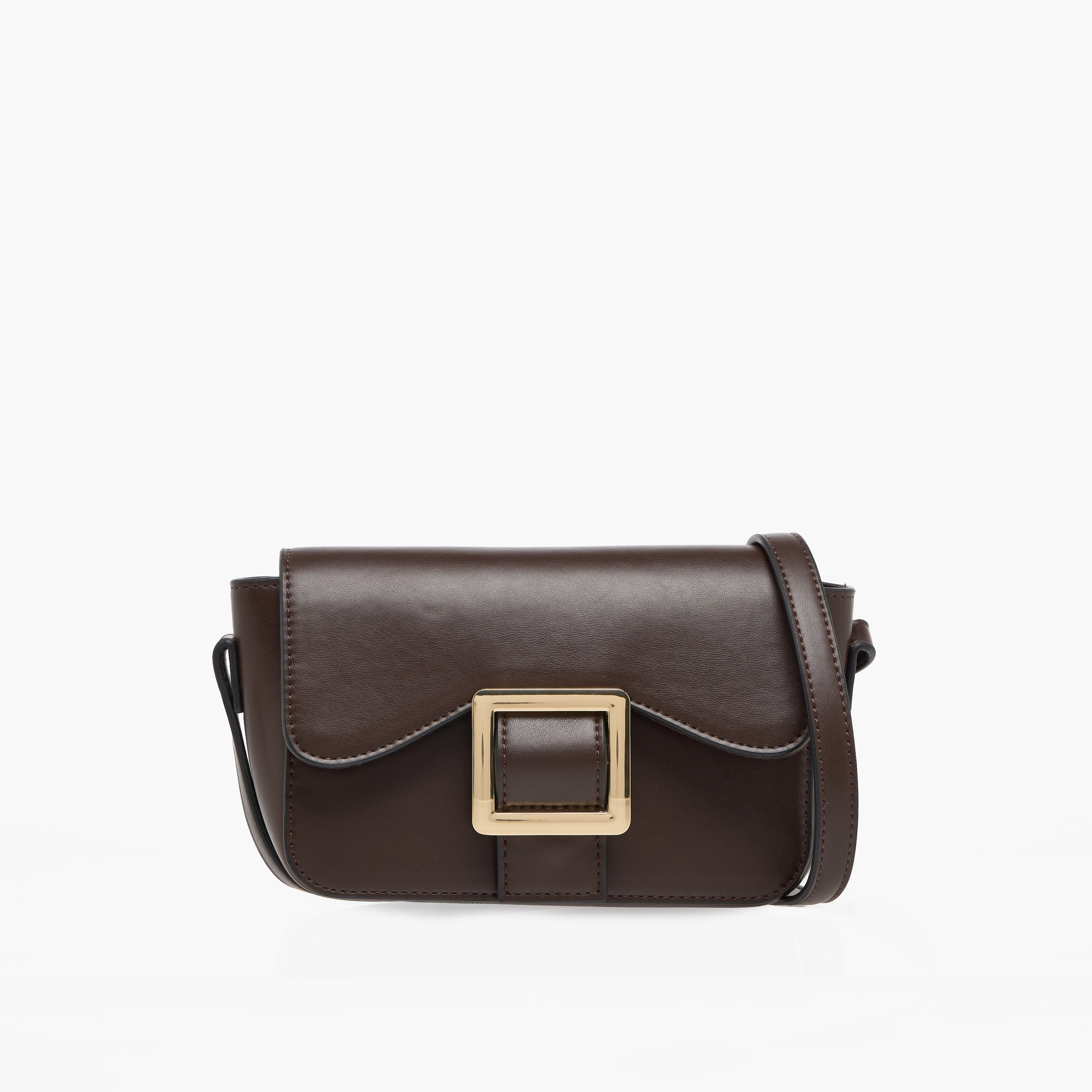 Buckle Accent Crossbody Bag with Magnetic Button Closure-women-bagsandwallets-handbags-image-1