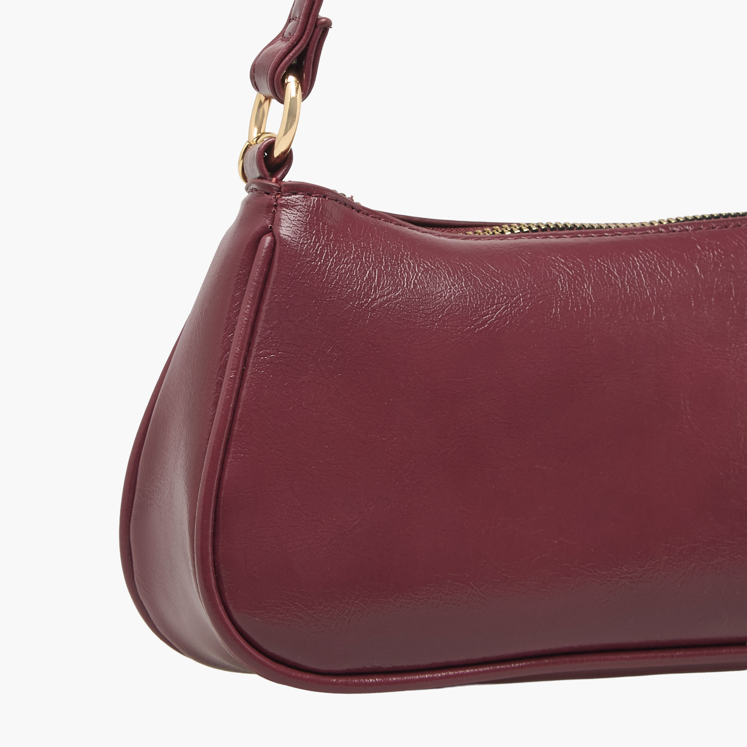 Chain Detail Shoulder Bag with Zip Closure-women-bagsandwallets-handbags-image-5
