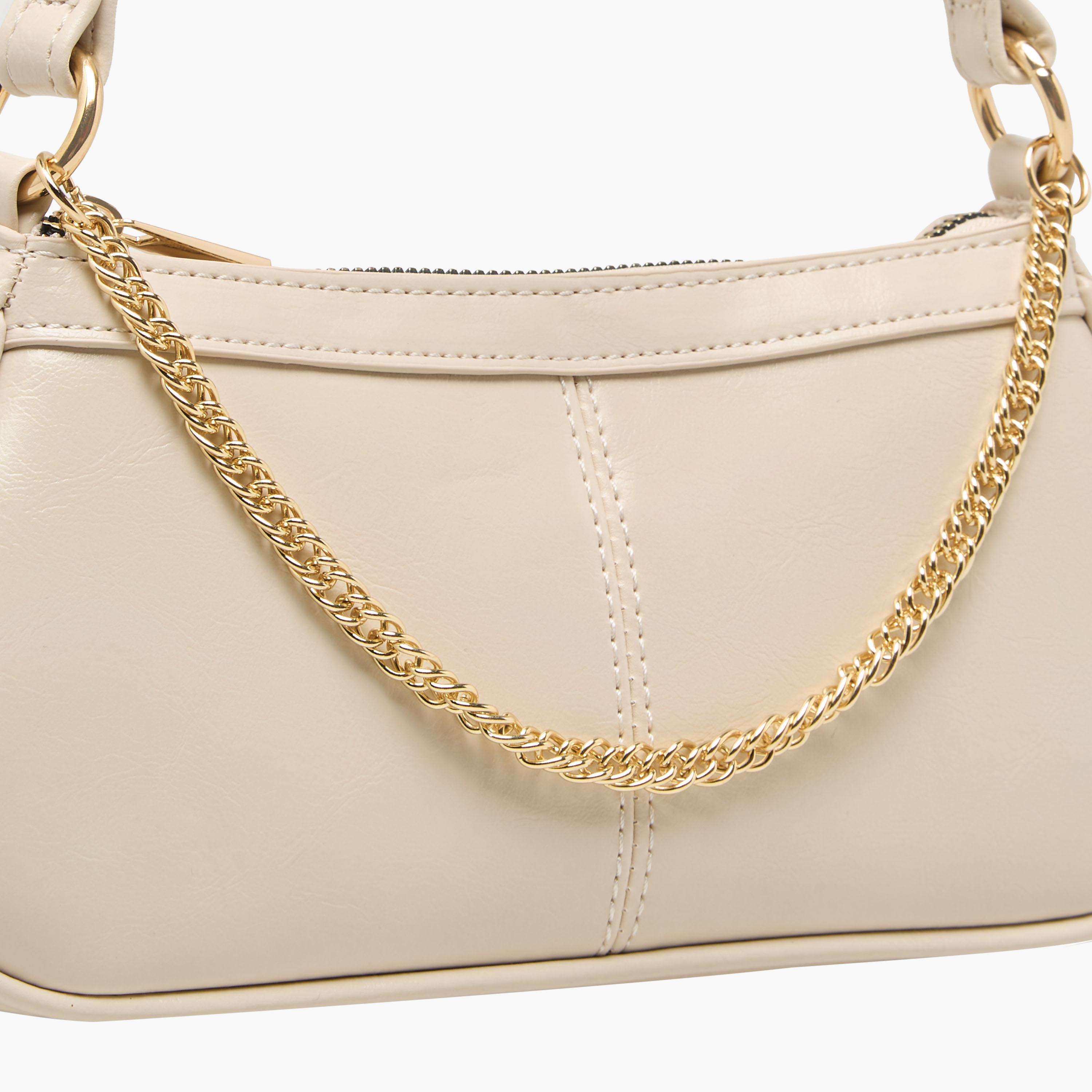 Chain Detail Shoulder Bag with Zip Closure-women-bagsandwallets-handbags-image-4