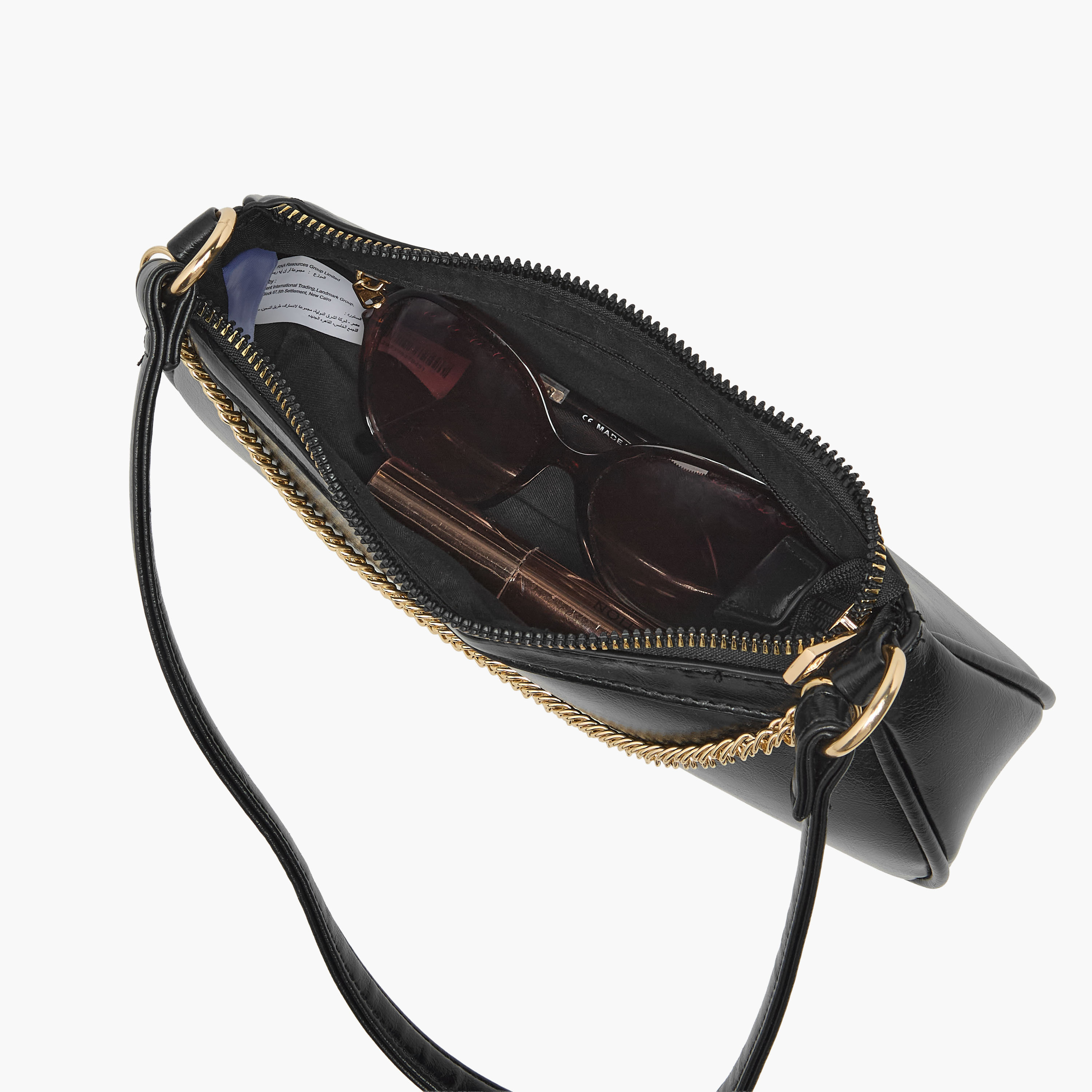 Chain Detail Shoulder Bag with Zip Closure-women-bagsandwallets-handbags-image-8