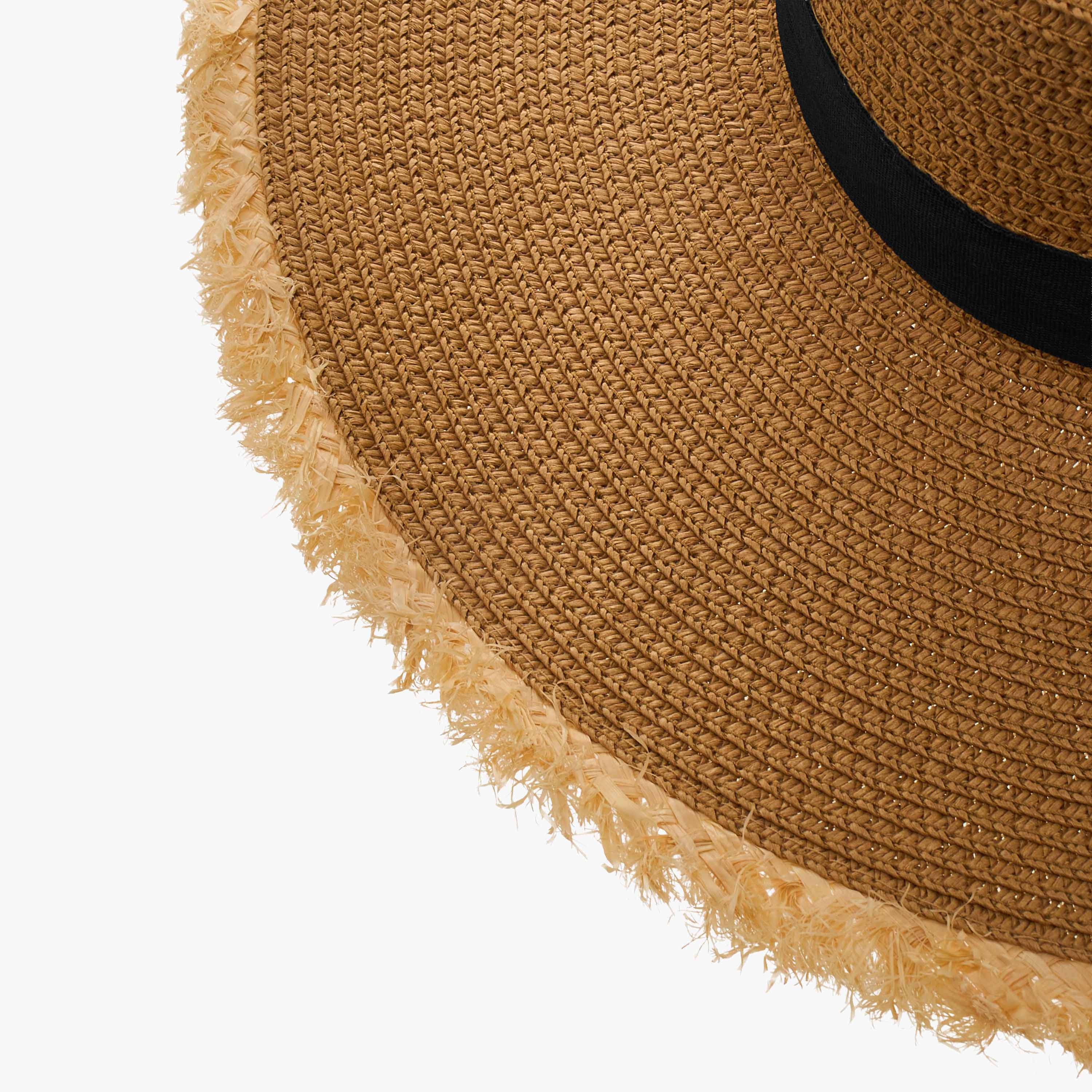 Bow Trim Fringed Beach Hat-women-clothingaccessories-capsandhats-image-5