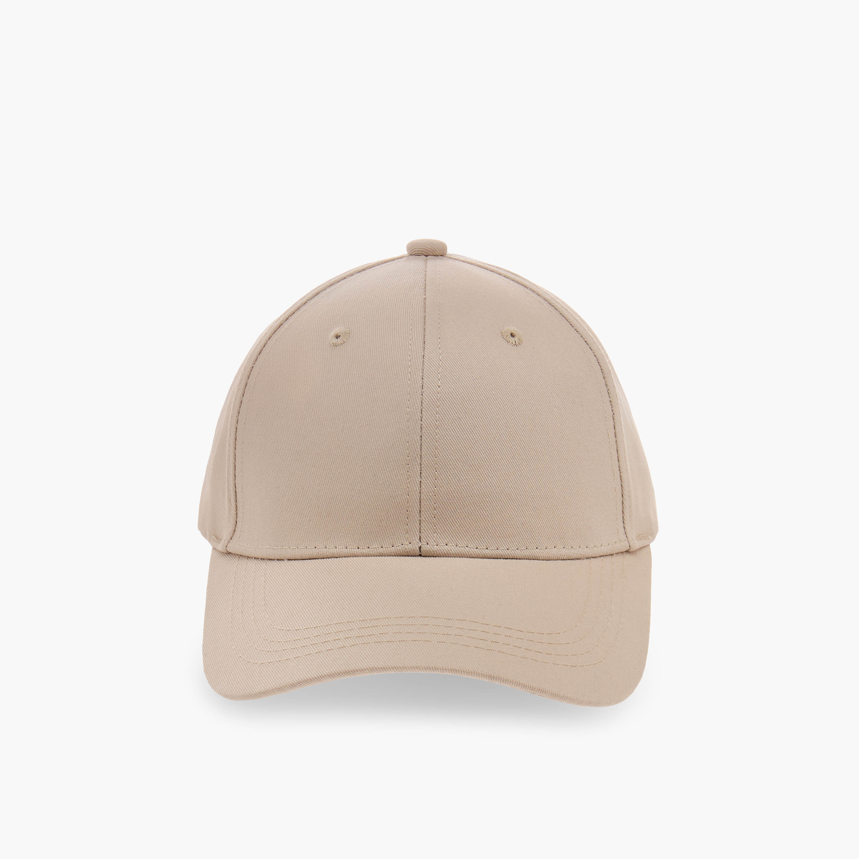 Textured Cap with Buckled Strap Closure-women-clothingaccessories-capsandhats-image-1