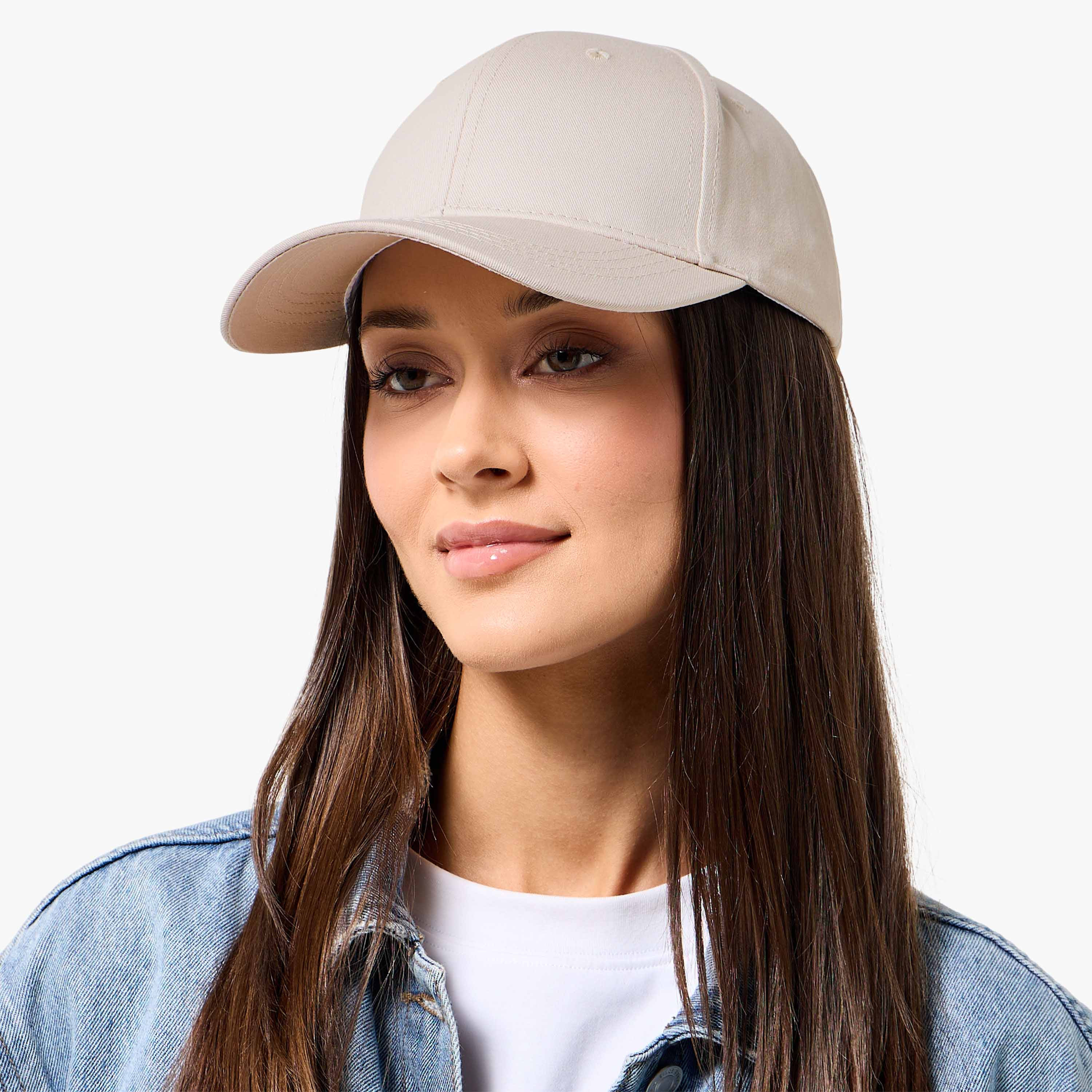 Textured Cap with Buckled Strap Closure-women-clothingaccessories-capsandhats-image-2