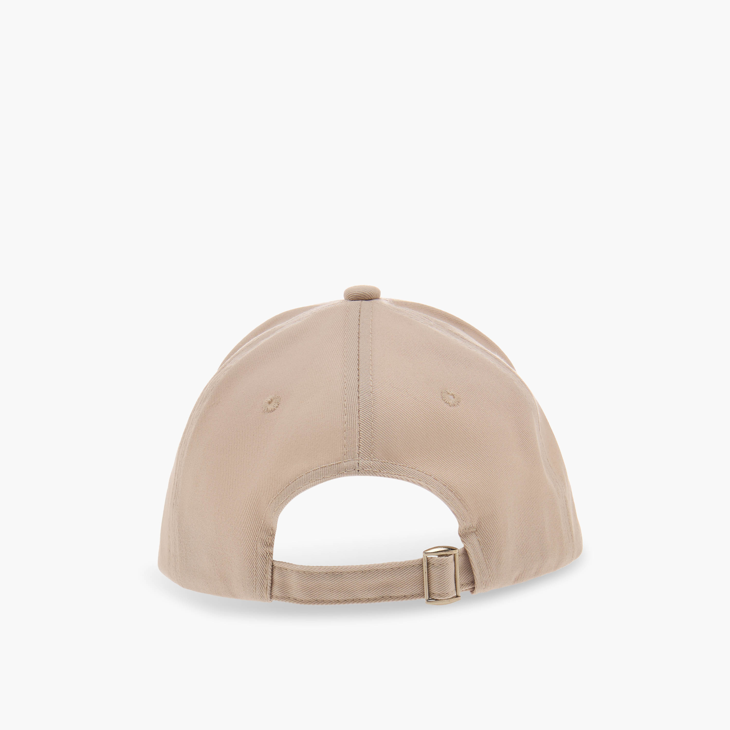 Textured Cap with Buckled Strap Closure-women-clothingaccessories-capsandhats-image-5