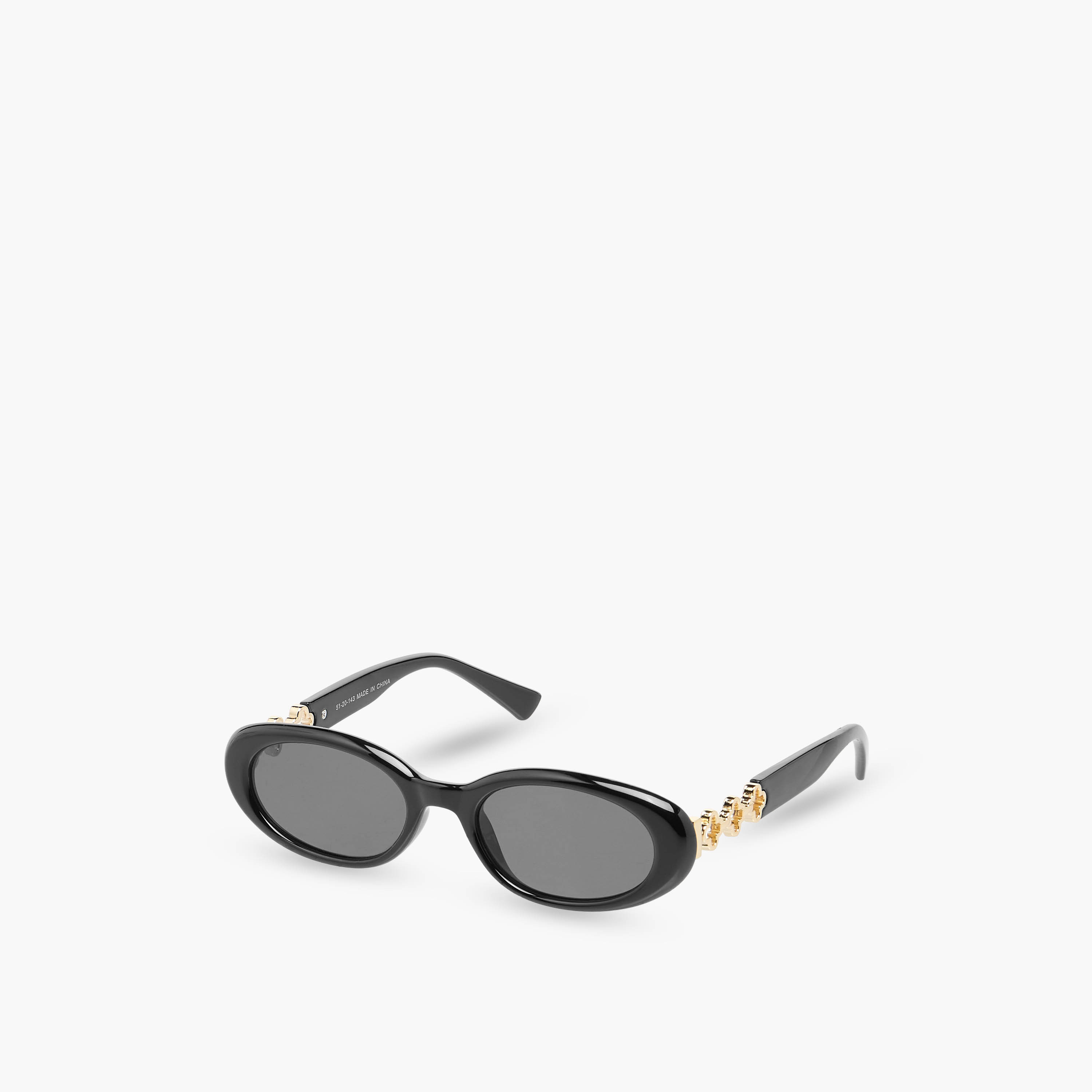 نظارة شمسية بيضاوية بعدسات سوداء وحماية من الأشعة فوق البنفسجية-women-sunglasses-image-1