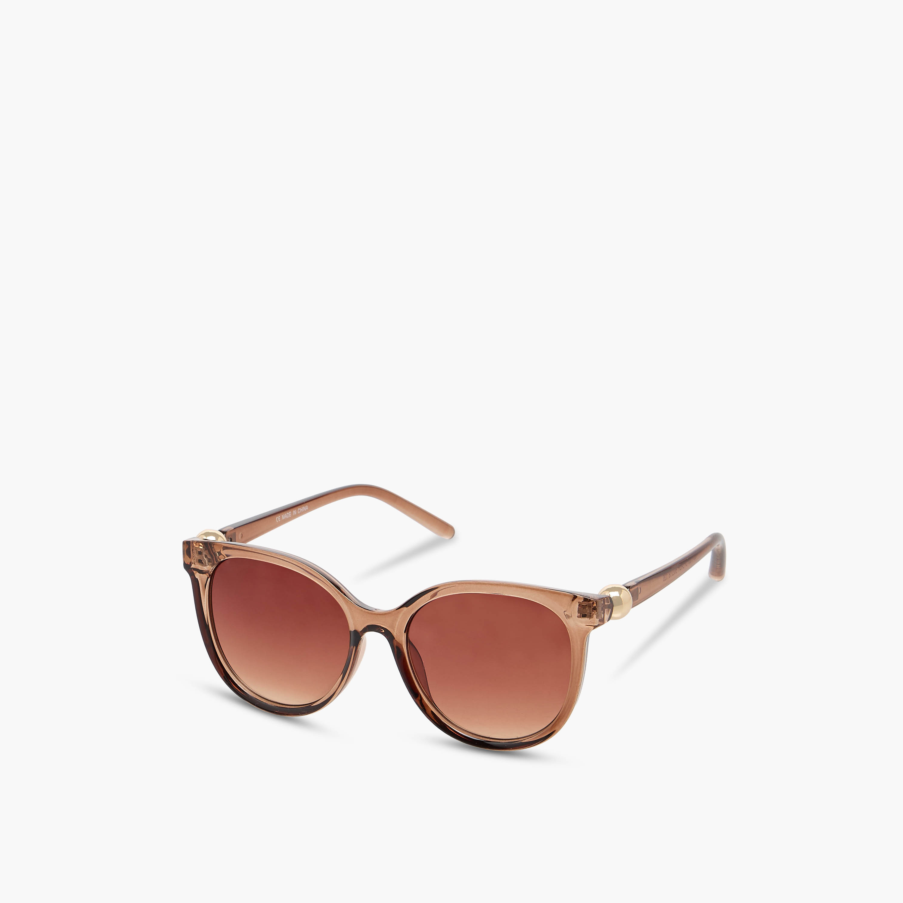 Sunglasses Round UV Protection Brown Lens-women-sunglasses-image-1