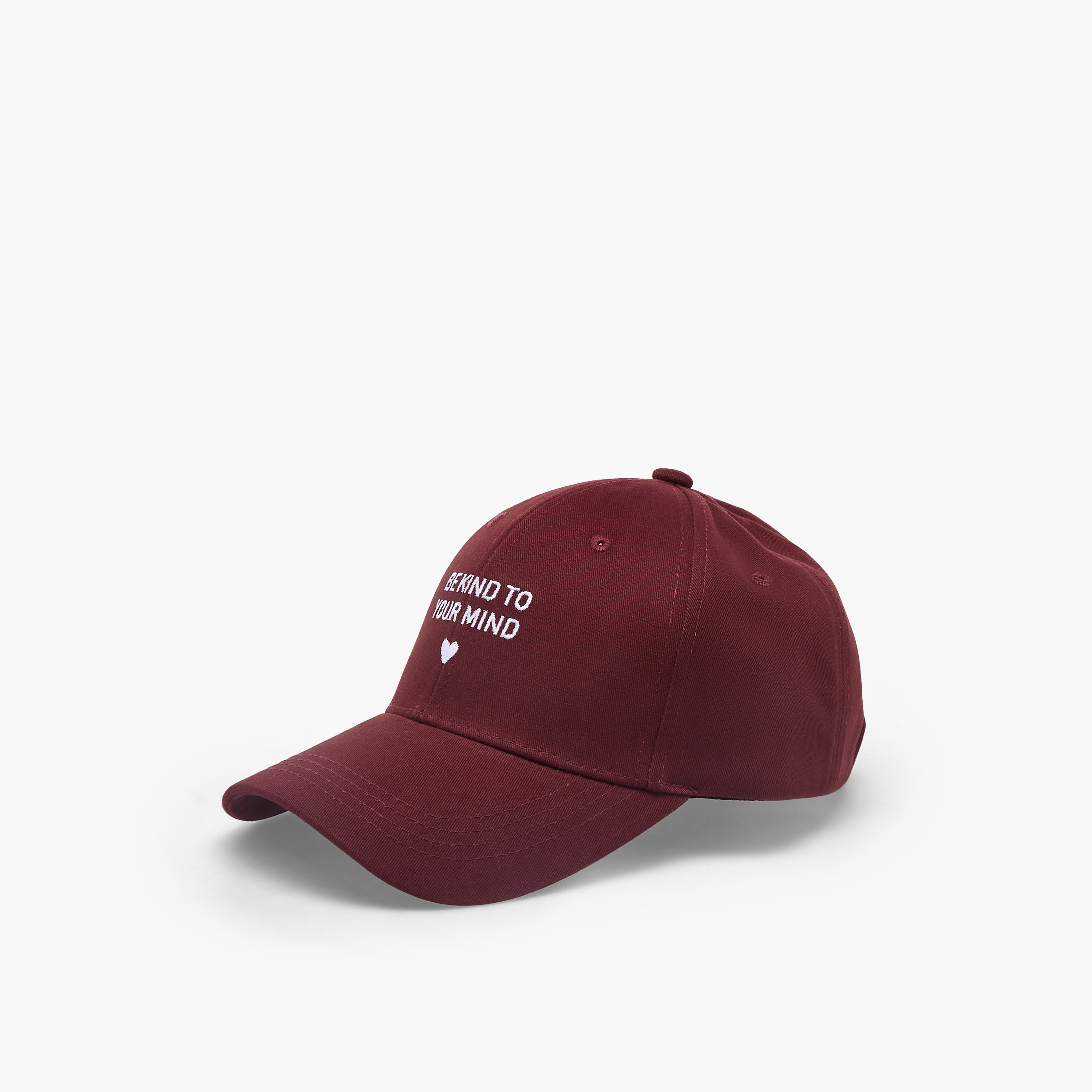 Slogan Embroidered Cap with Buckled Strap Closure-women-clothingaccessories-capsandhats-image-3