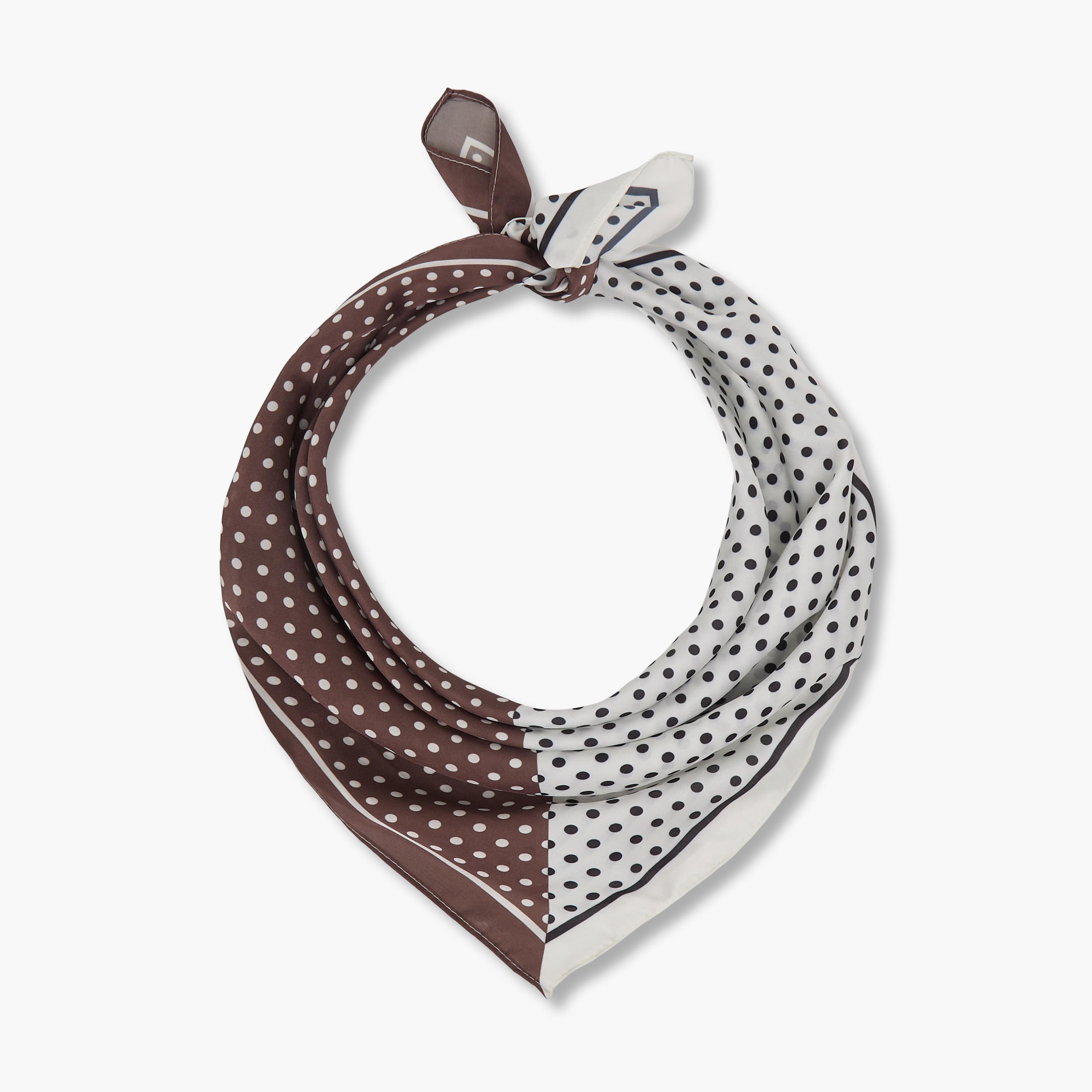وشاح مربع ساتان بنقشة نقاط-women-clothingaccessories-scarves-image-2