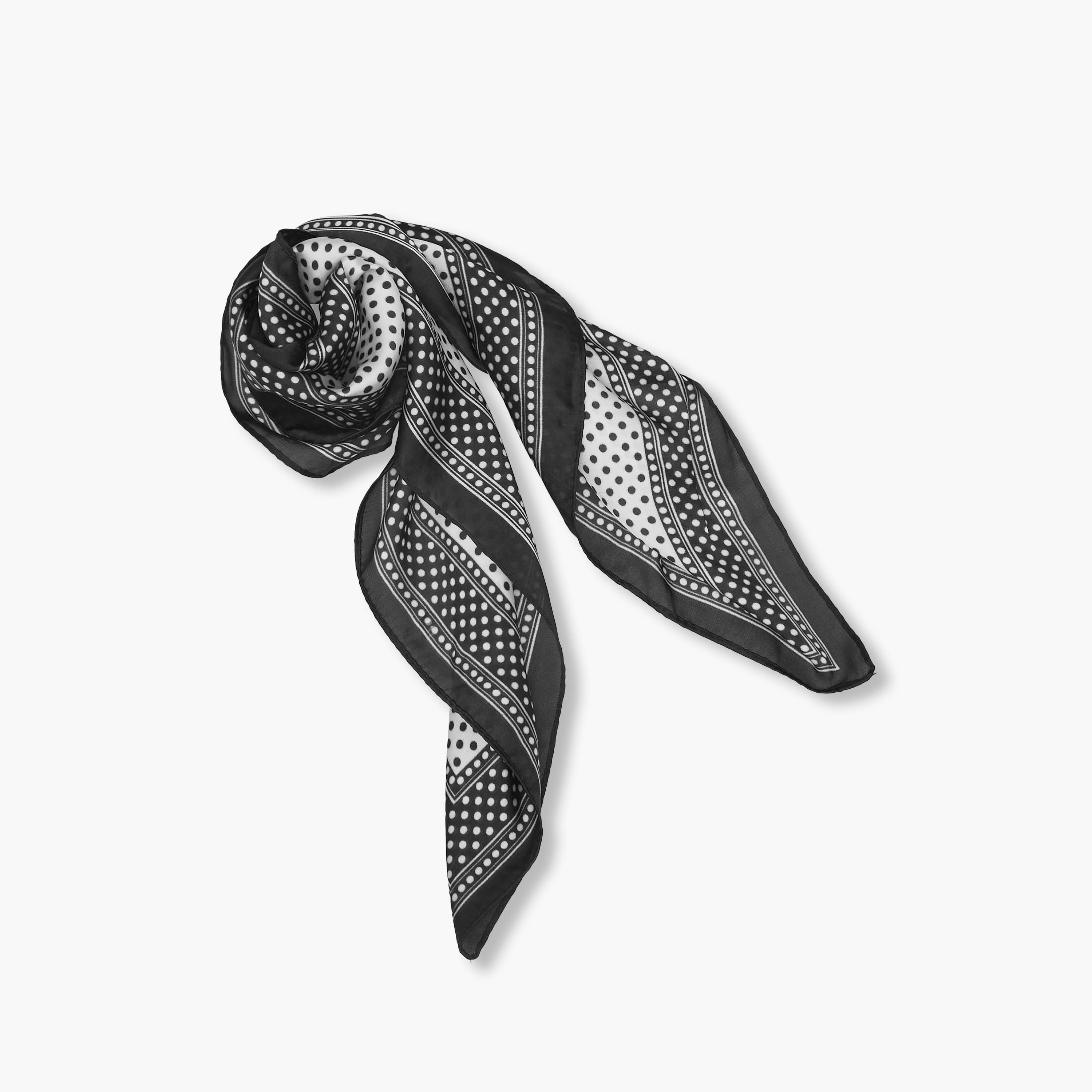 Scarf Square Satin Polka Dot Print-women-clothingaccessories-scarves-image-4