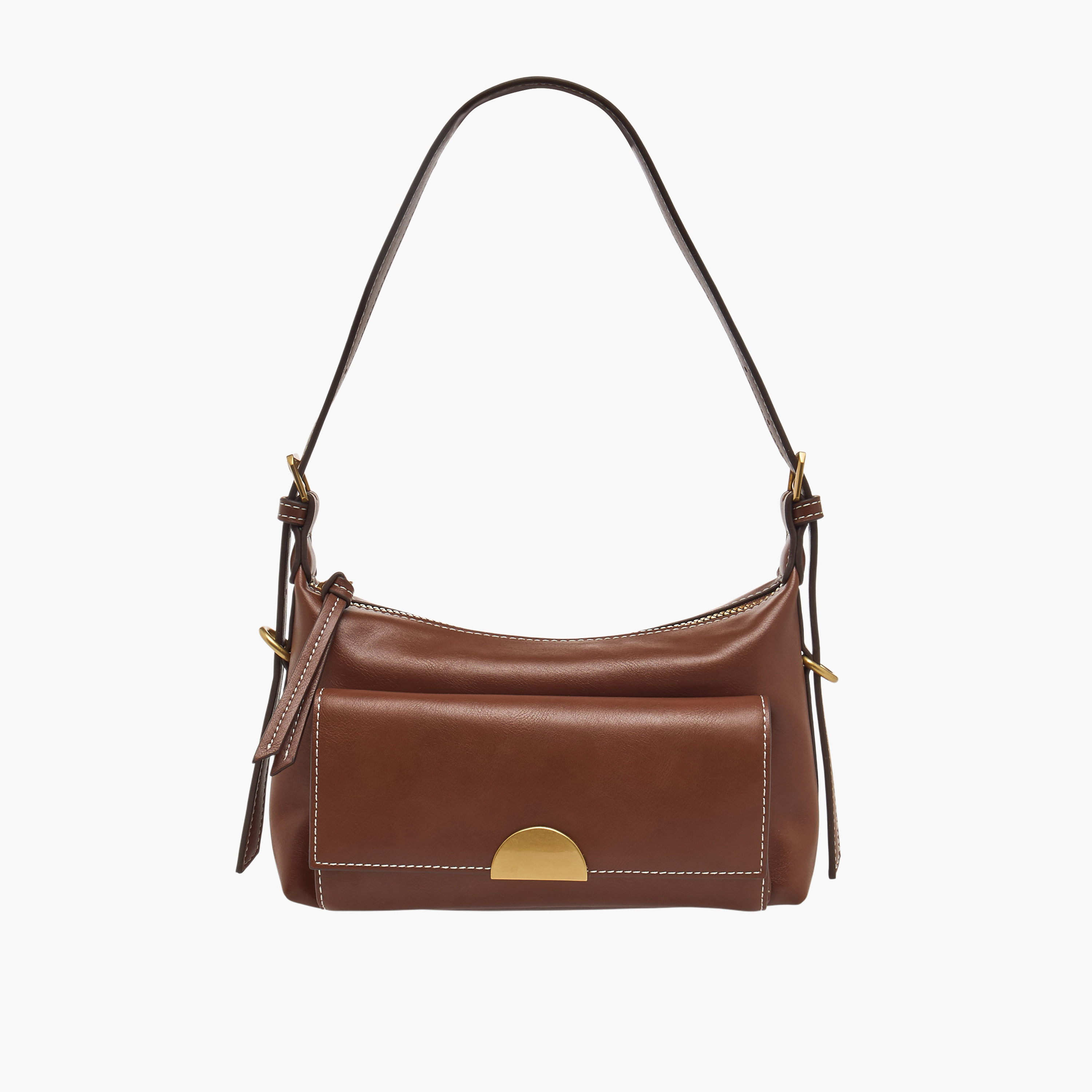 شنطة كتف بتفاصيل جيوب مع سحاب إغلاق-women-bagsandwallets-handbags-image-1