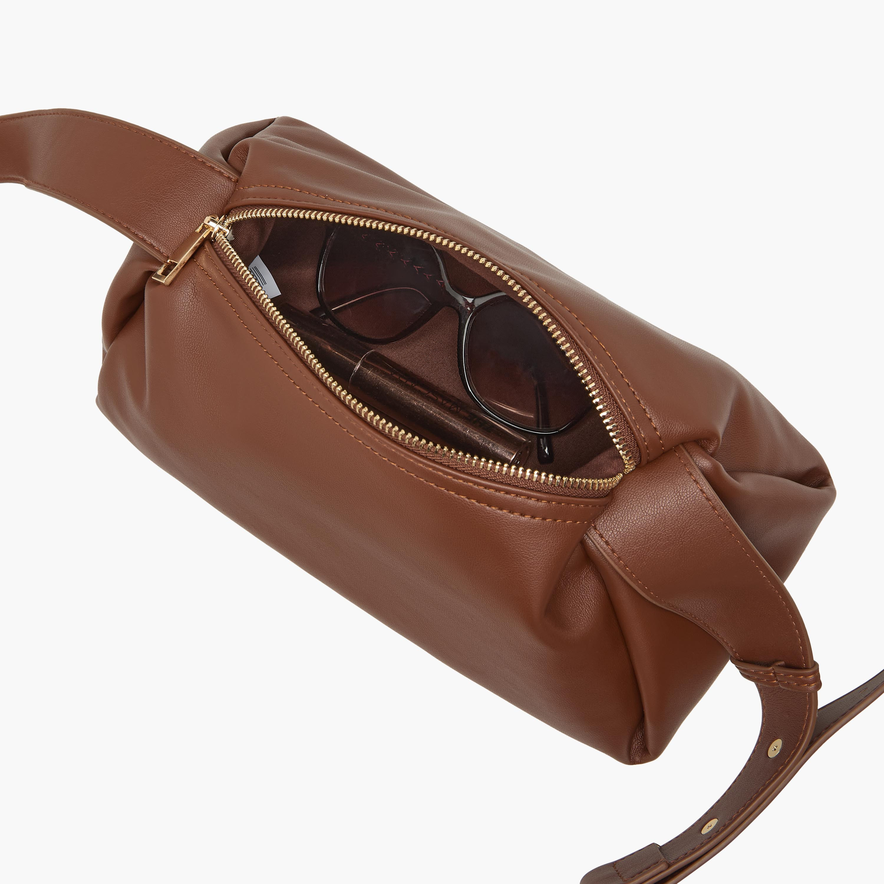 Ruched Crossbody Bag with Adjustable Strap-women-bagsandwallets-handbags-image-8