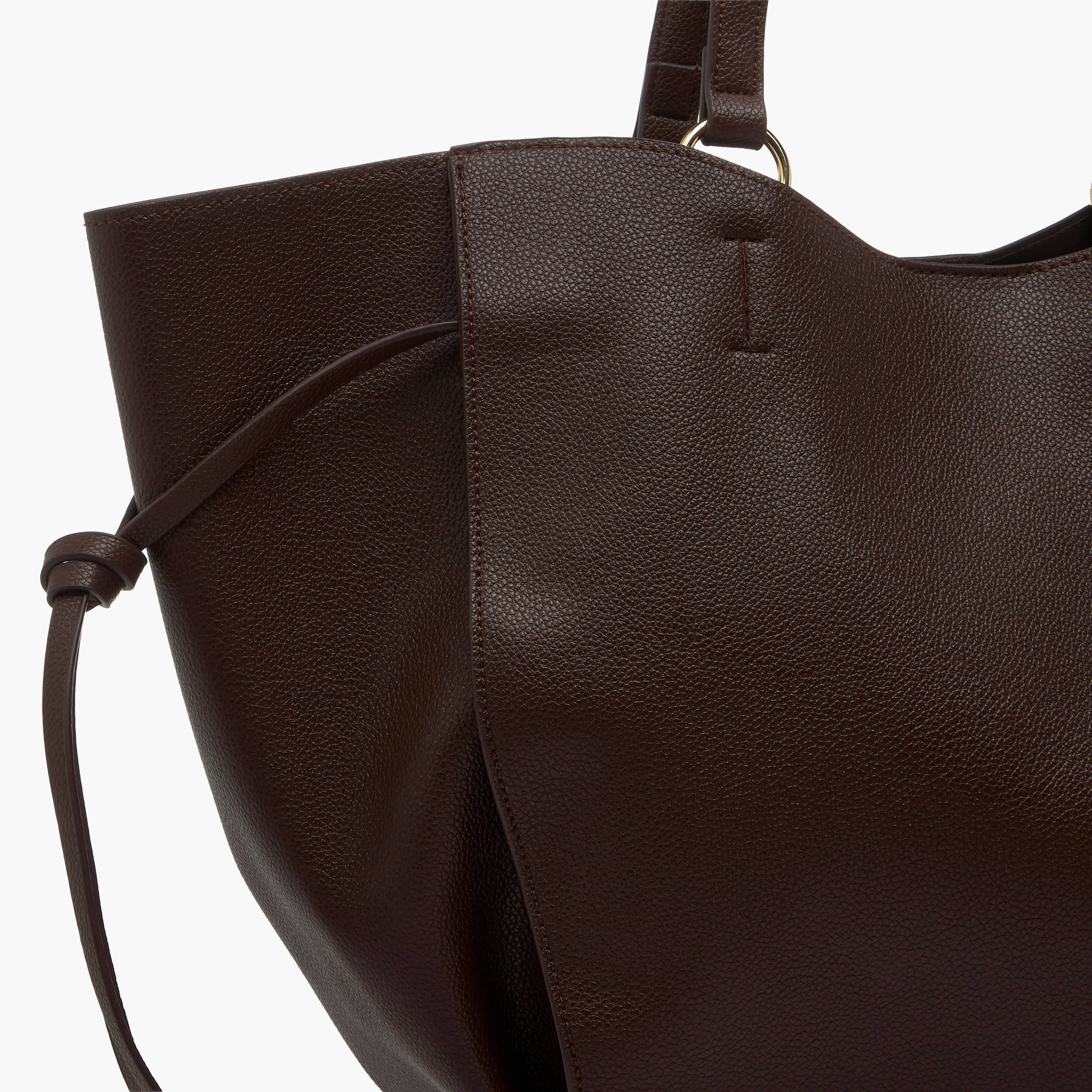 Textured Tote Bag with Knotted Detail-women-bagsandwallets-handbags-image-4