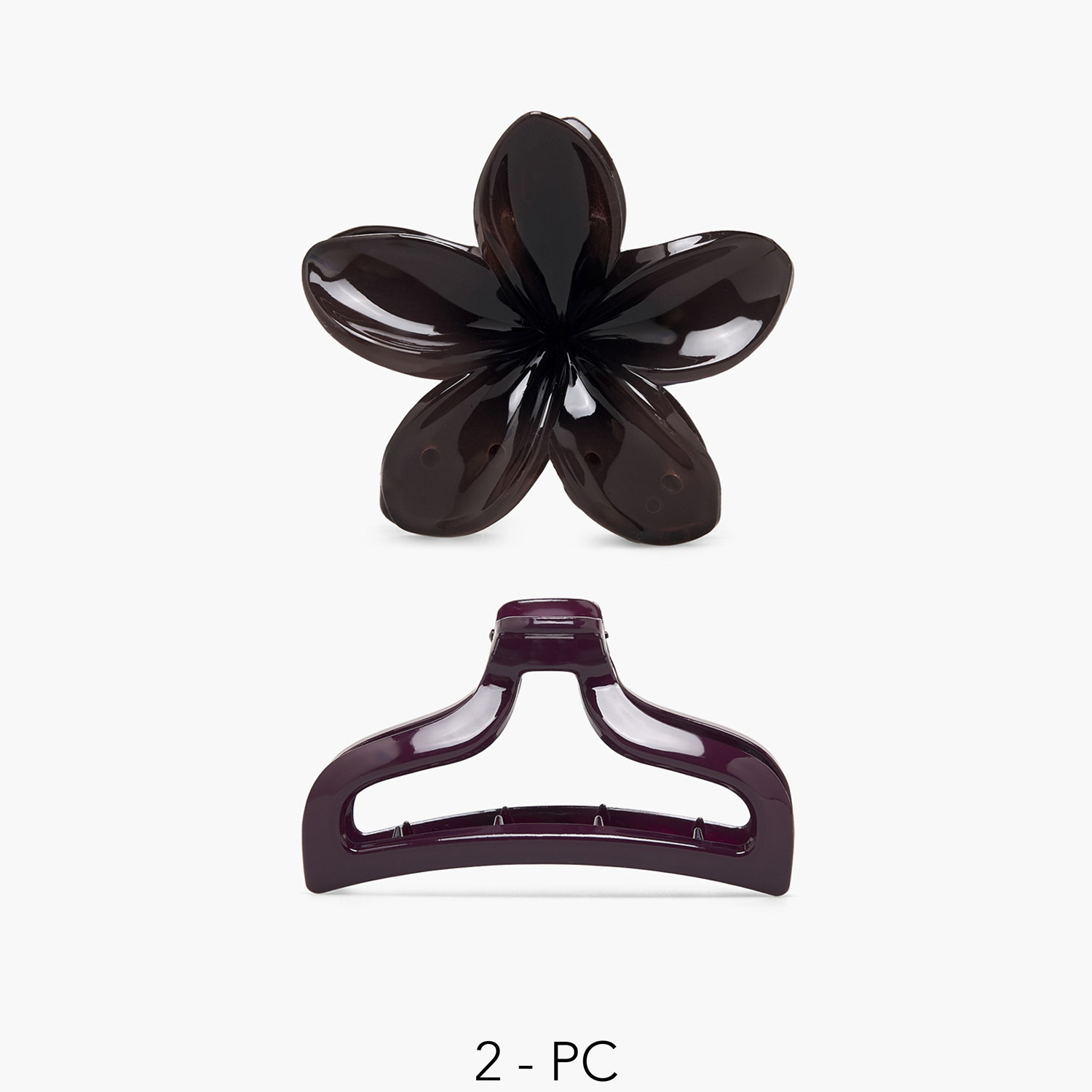 Gloo Pack of 2 Assorted Hair Clamp with Glossy Finish-women-hairaccessories-clamps-image-1