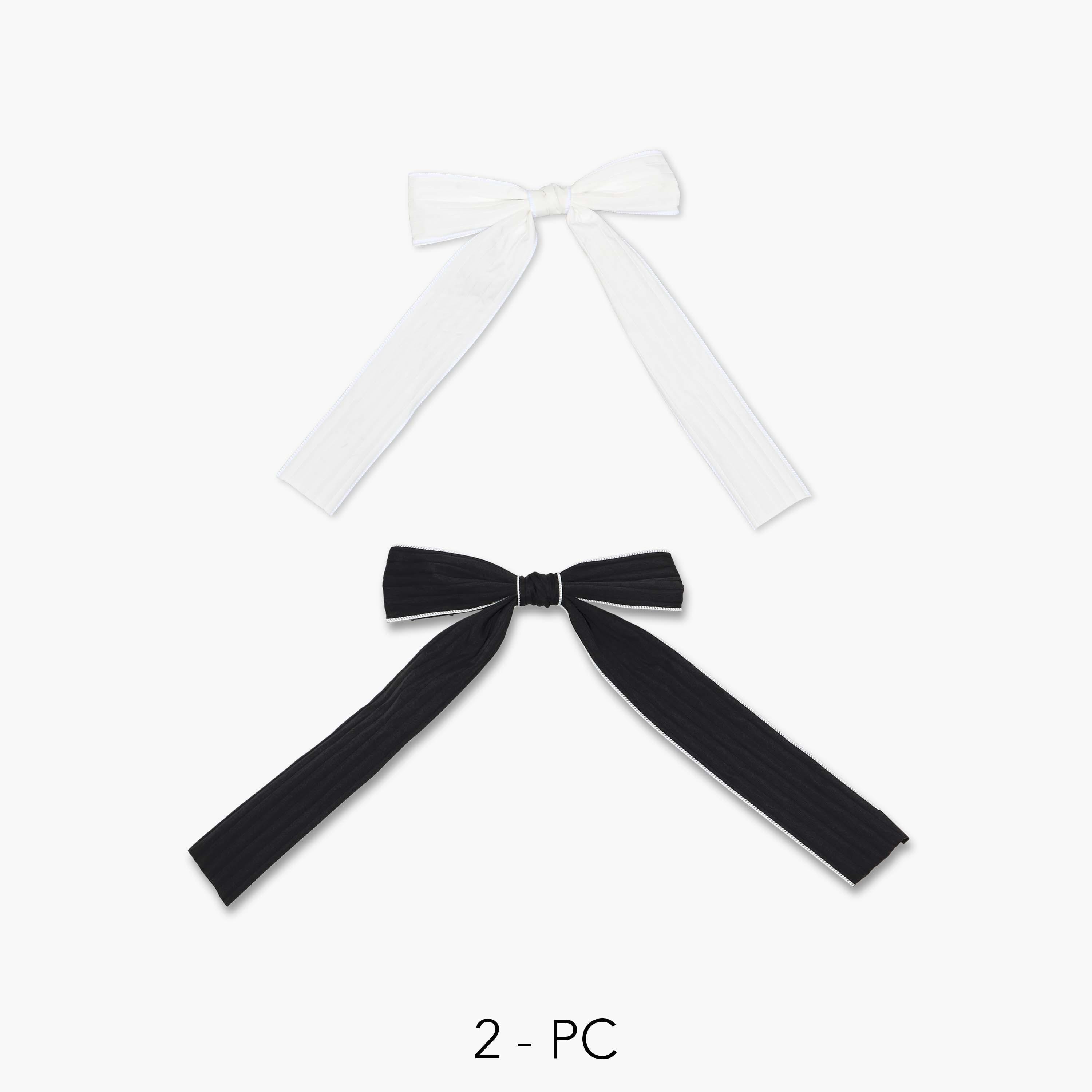 Gloo Pack of 2 Barrette Hair Clip with Bow Accent-women-hairaccessories-clips-image-1