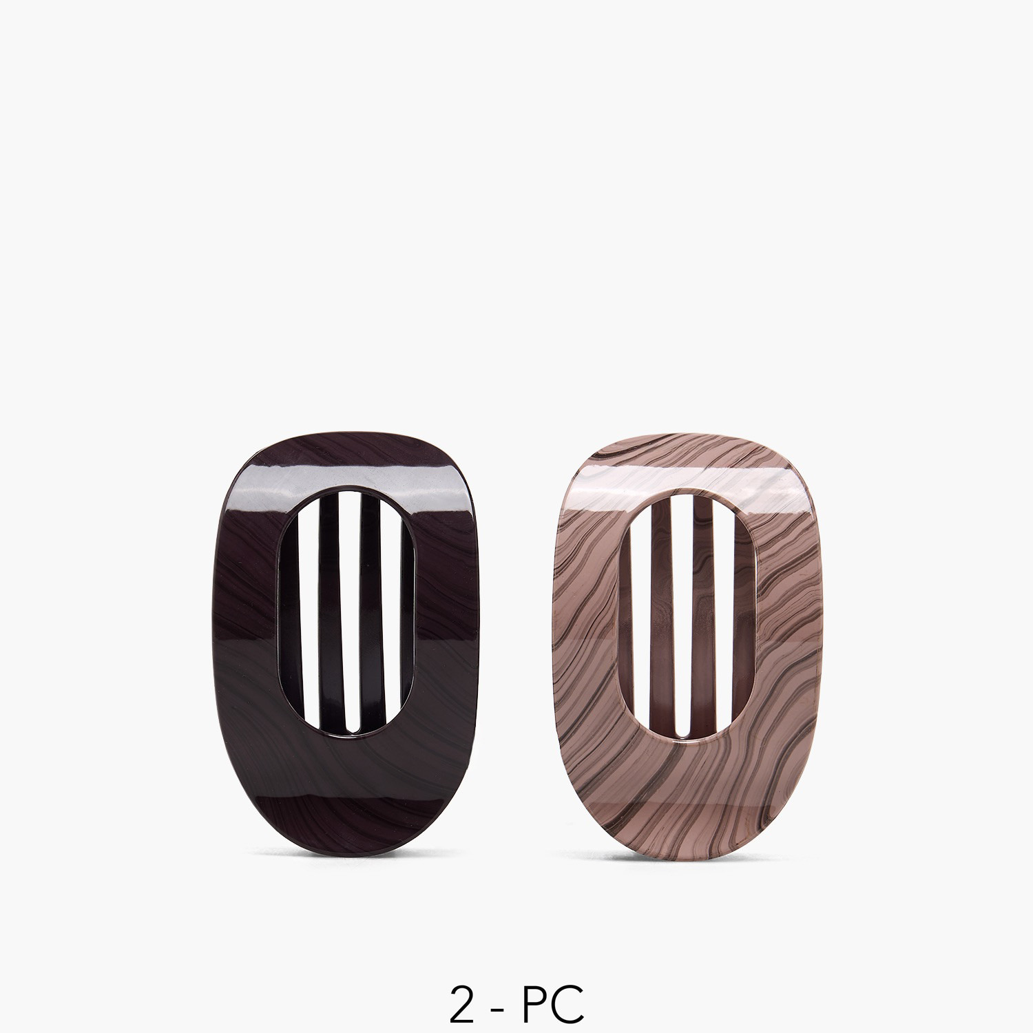 Gloo Pack of 2 Flat Hair Clamps with Matte Finish-women-hairaccessories-clamps-image-1