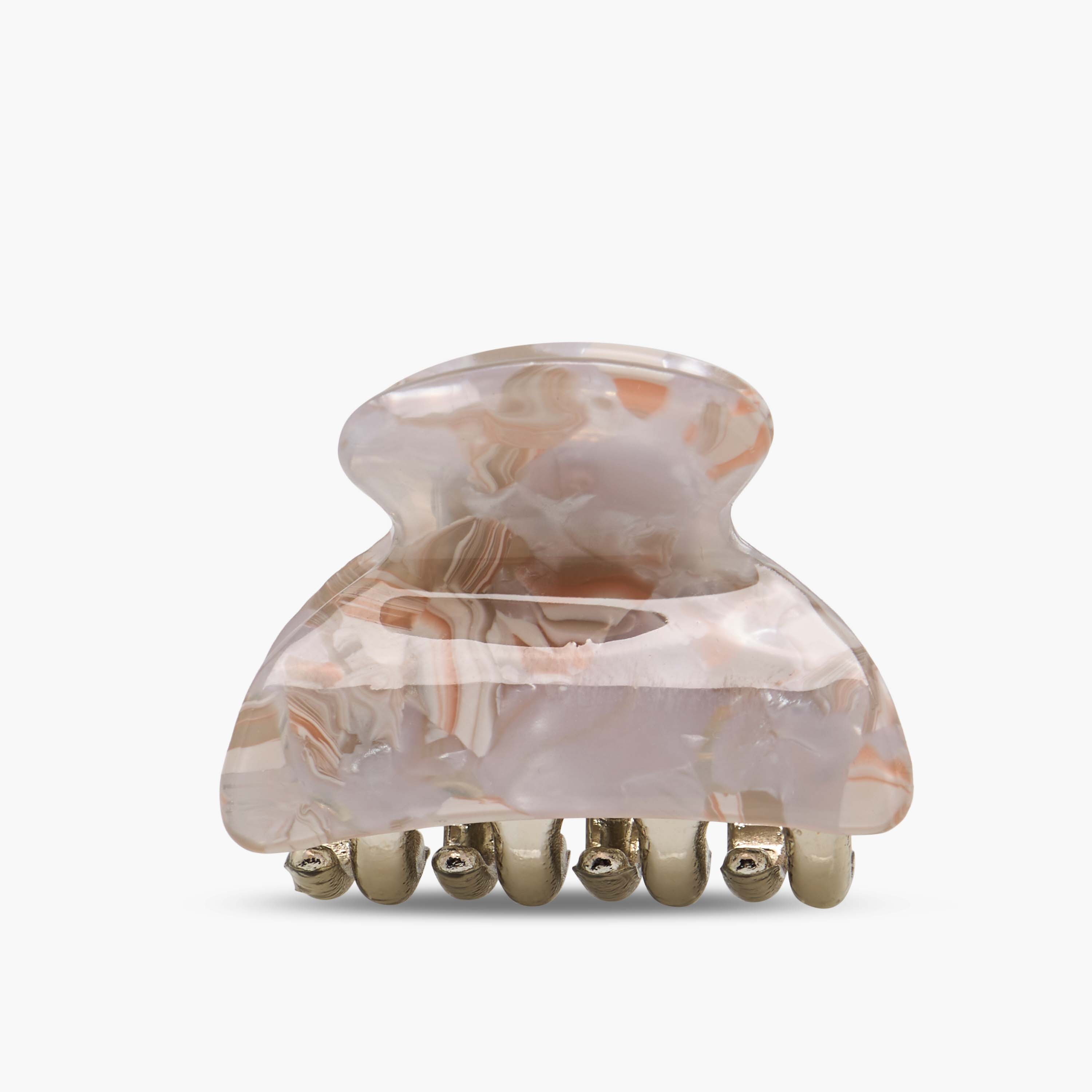 Gloo Pack of 3 Curved Hair Clamp with Marble Finish-women-hairaccessories-clamps-image-4