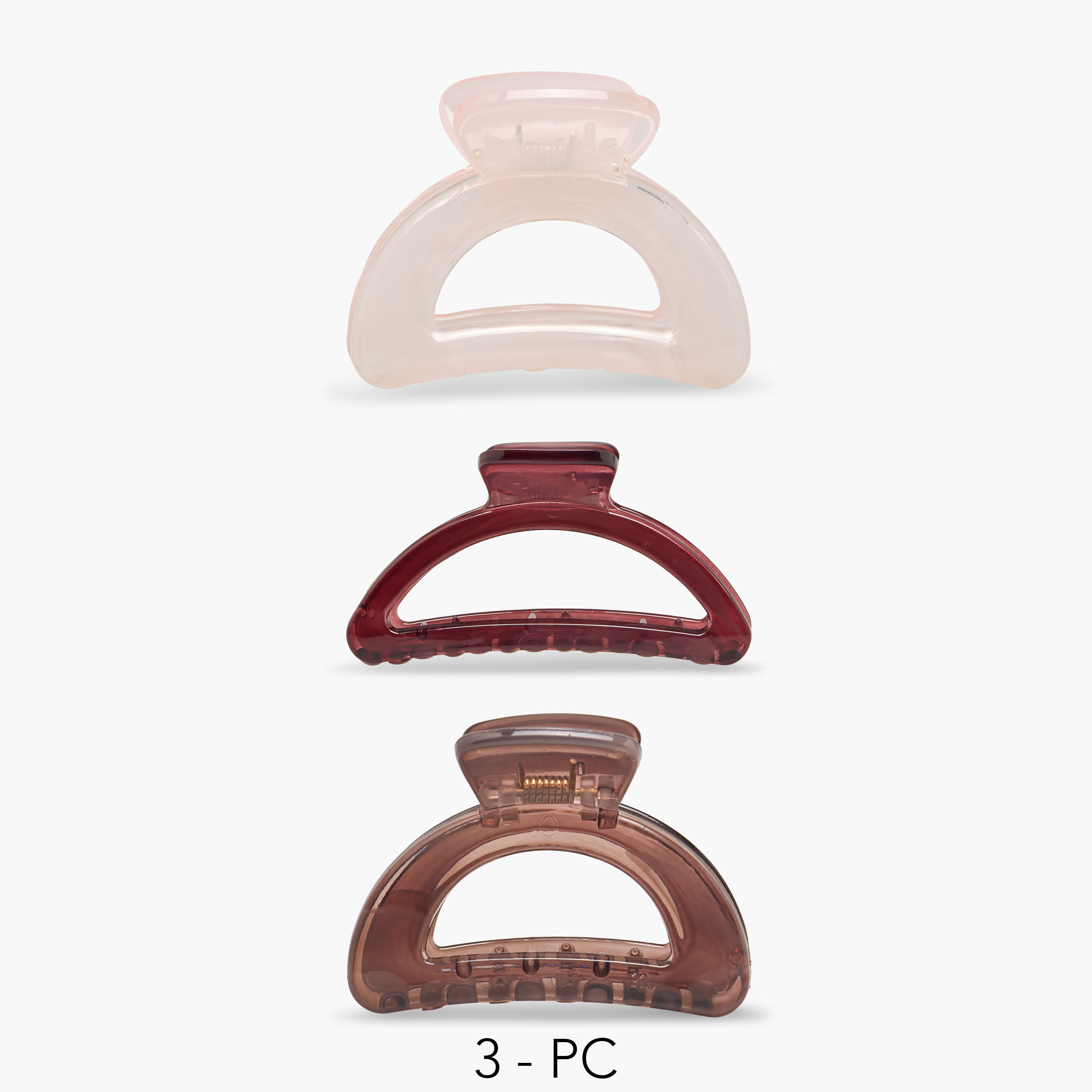 مشابك شعر منحنية بتفاصيل مفرغة من جلوو - طقم من 3 قطع-women-hairaccessories-clamps-image-1