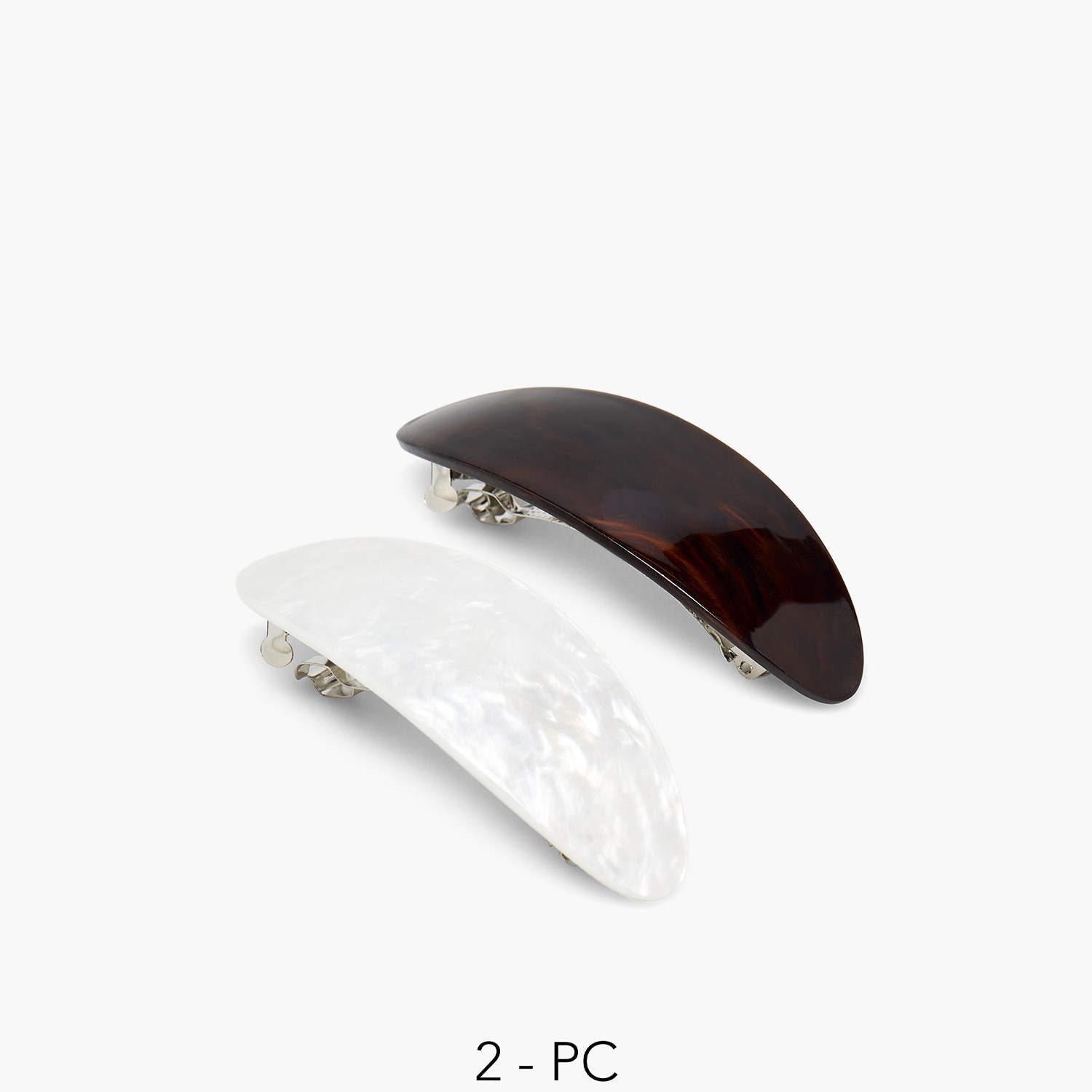 Gloo Pack of 2 Oval Barrette Hair Clip with Glossy Finish-women-hairaccessories-clamps-image-1